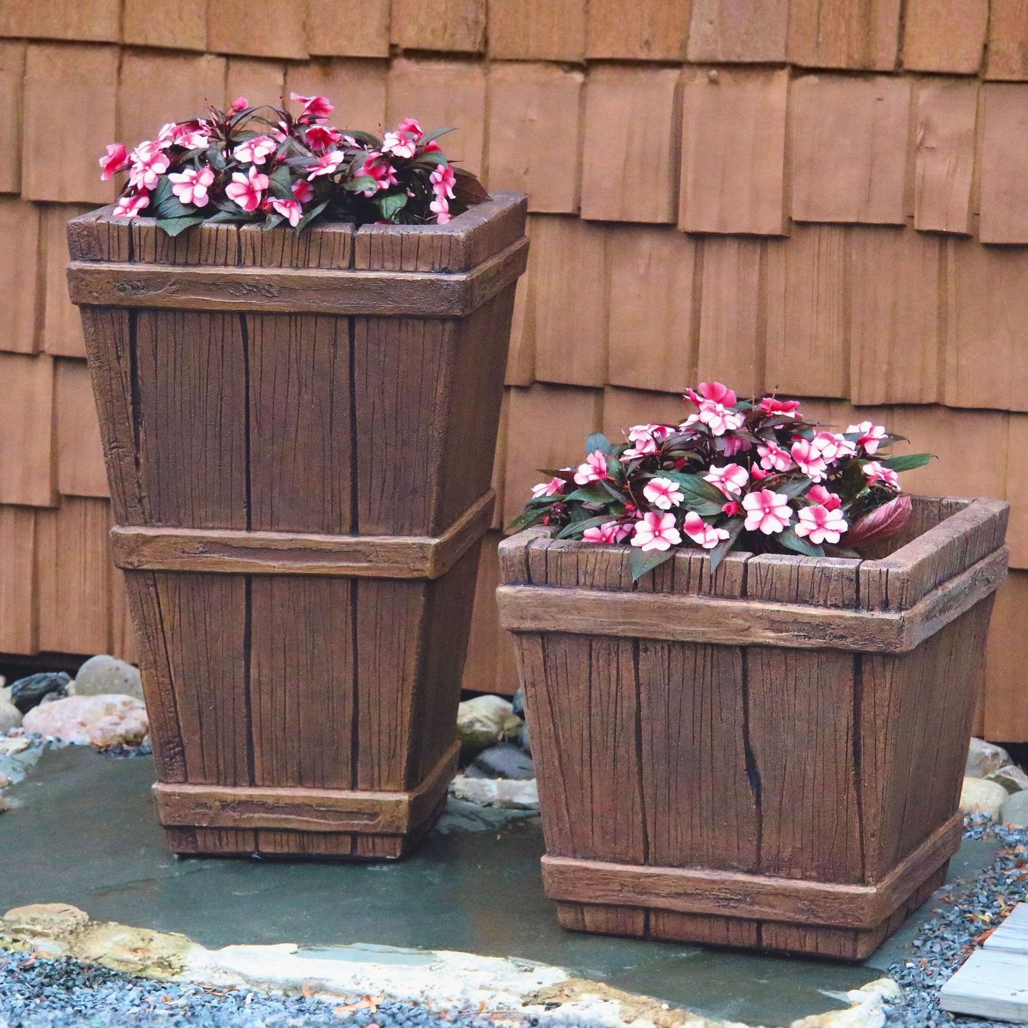 Castaway Square Concrete Planters - Massarellis