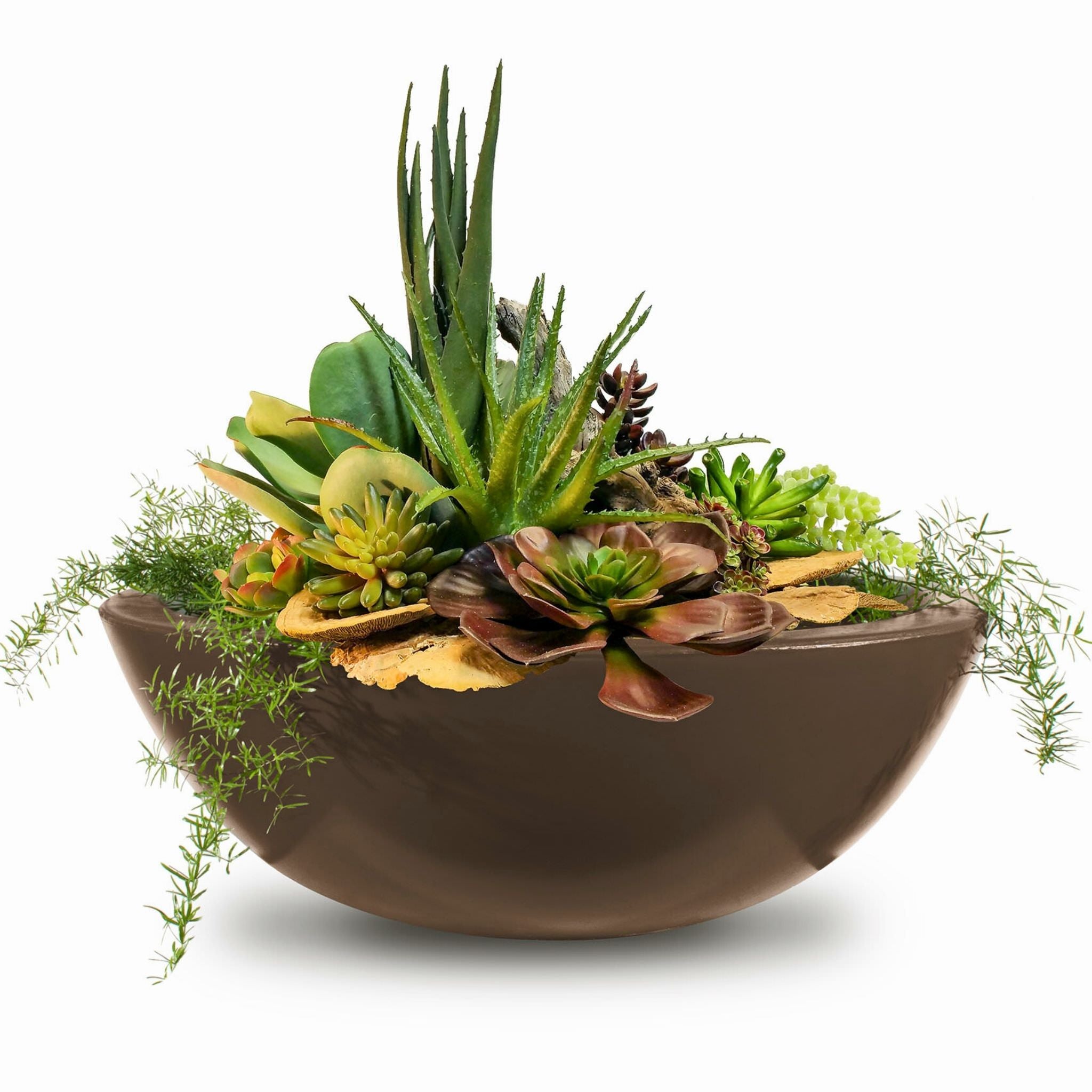 planter bowls for succulents Sedona Concrete Outdoor Planter Bowl