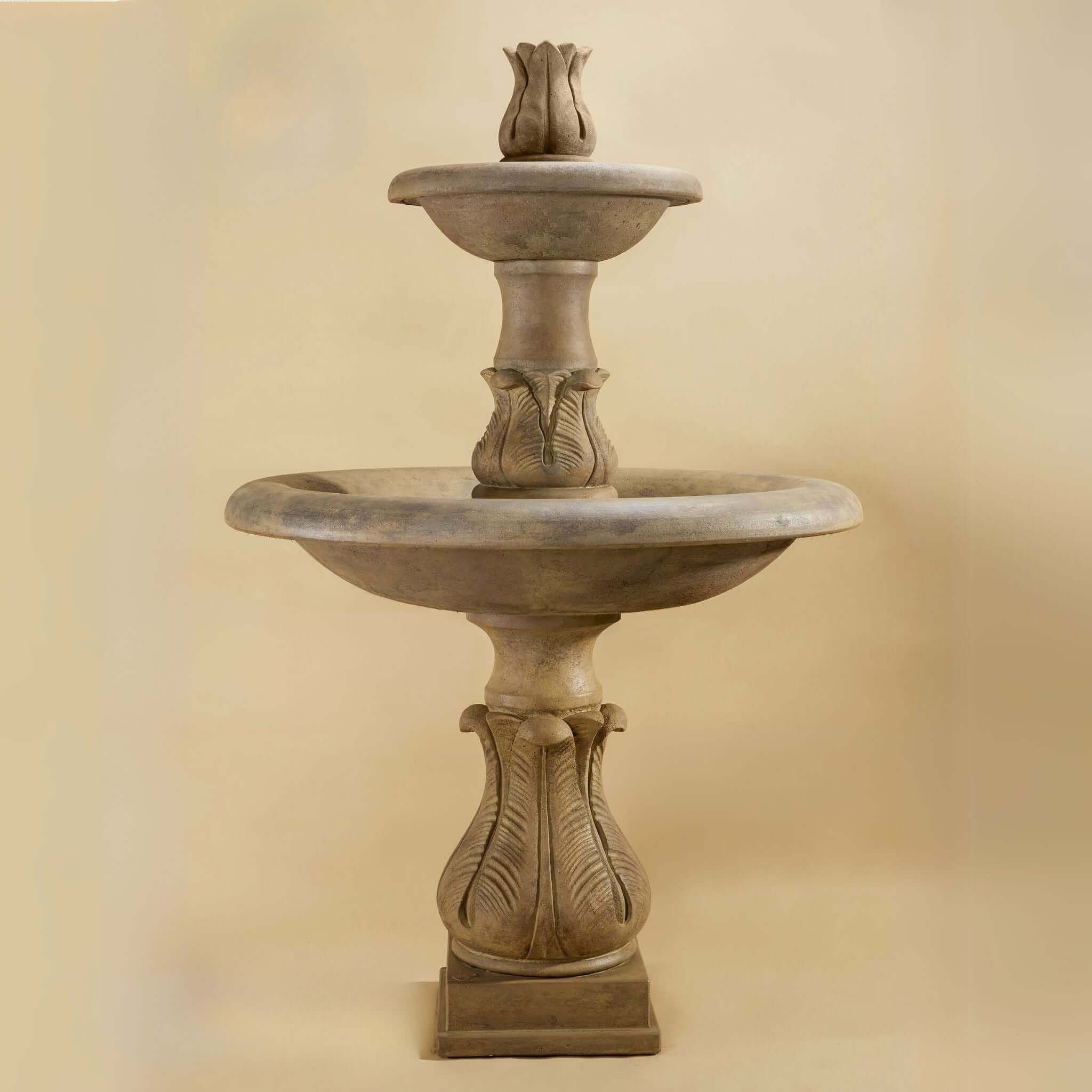Folium 2-Tier Concrete Fountain - Giannini #1690