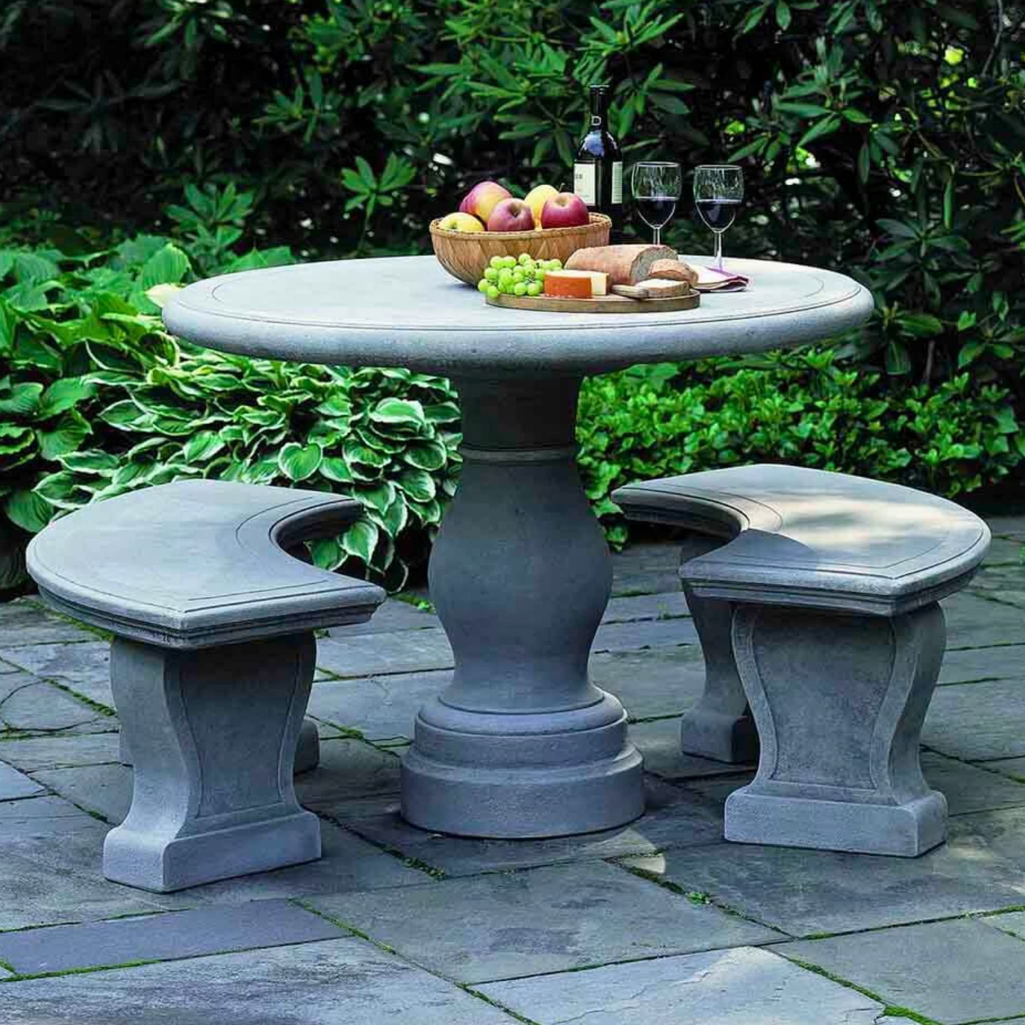 Palladio Concrete Benches Table Set Campania