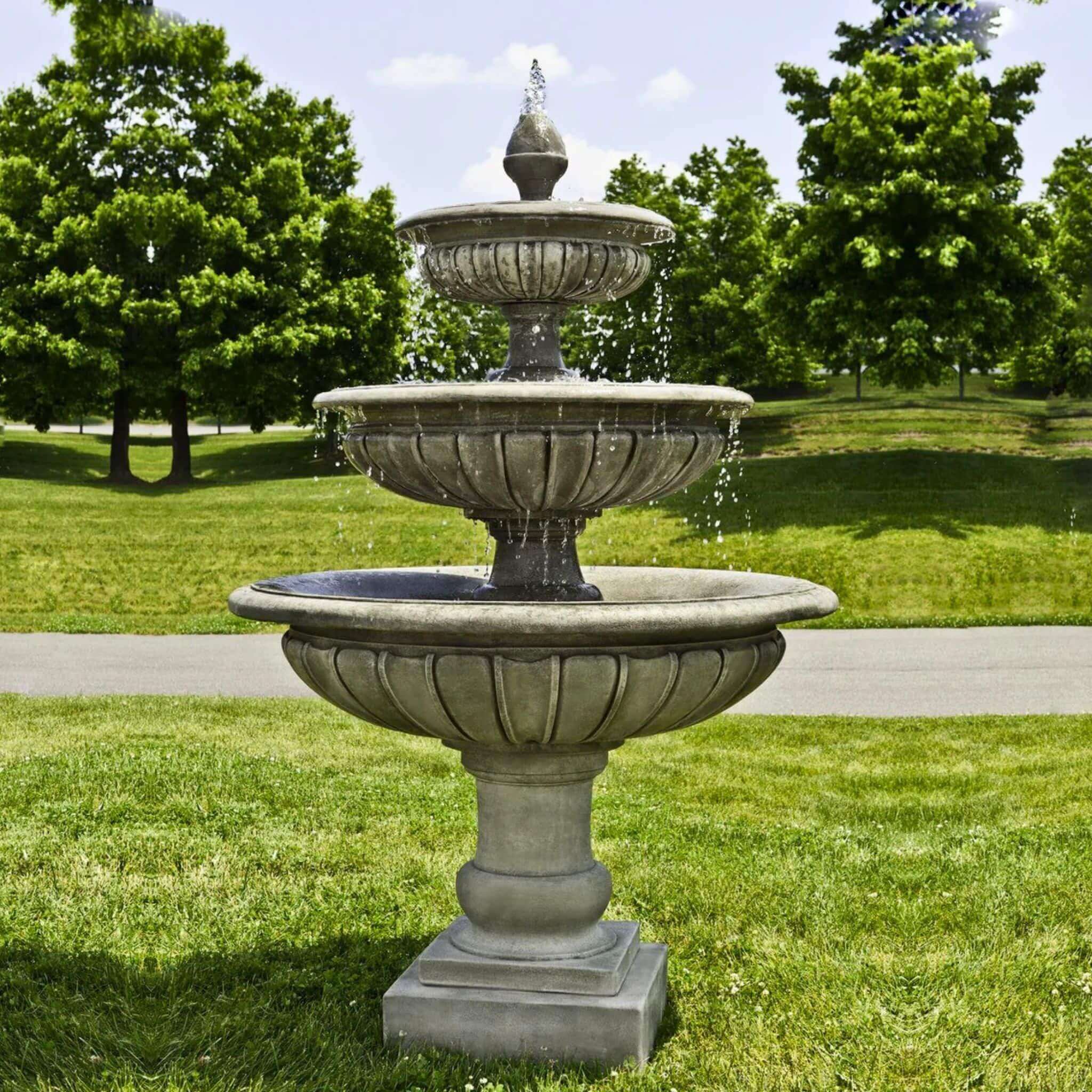 Longvue 3-Tier Concrete Fountain - Campania #FT240