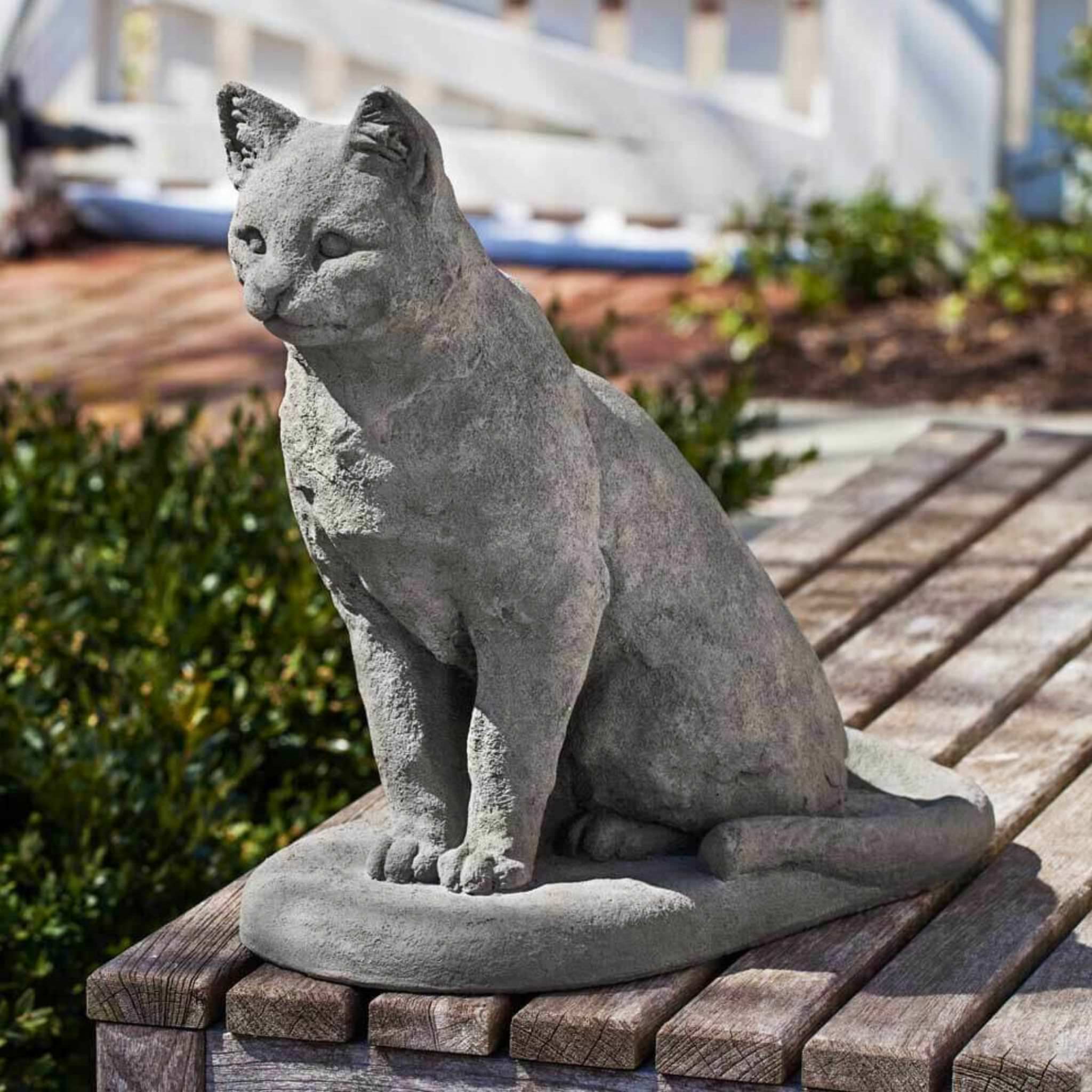 Garden Cat Concrete Garden Statue - Campania #A228