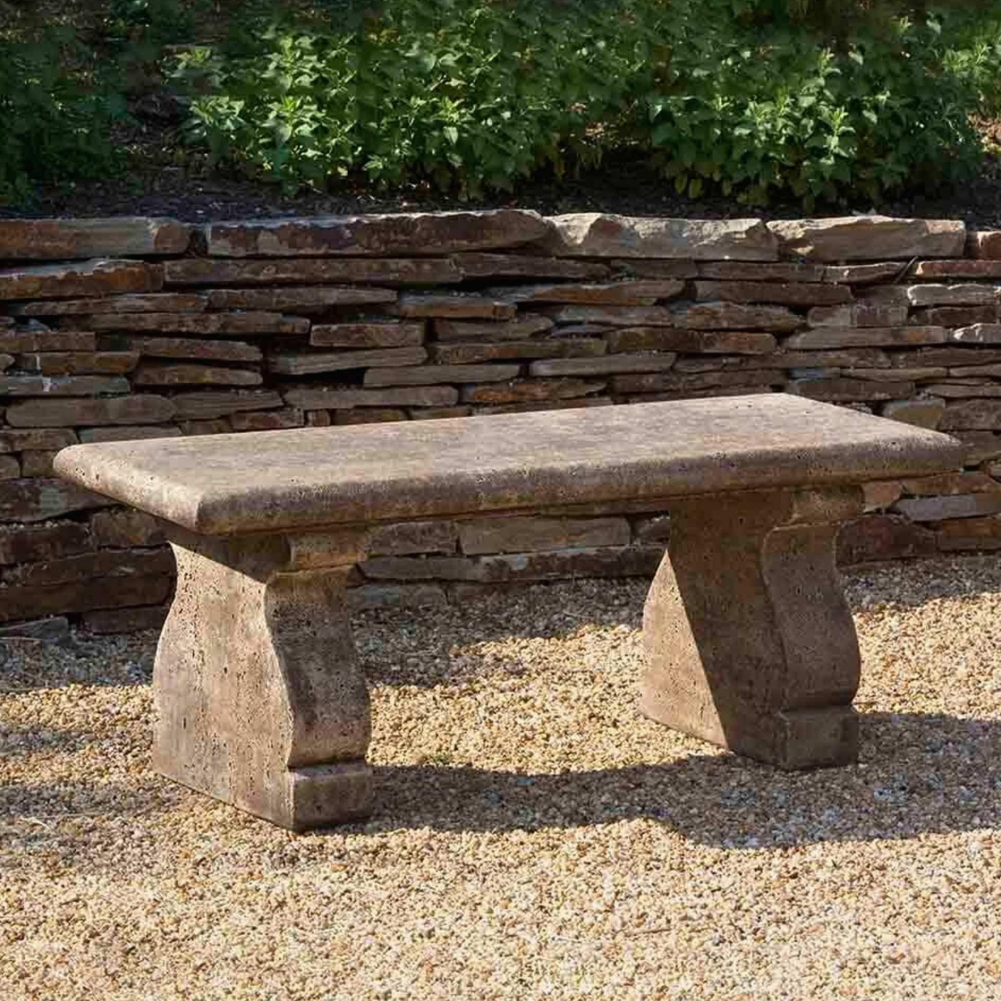 Provencal Concrete Garden Bench - Campania #BE106