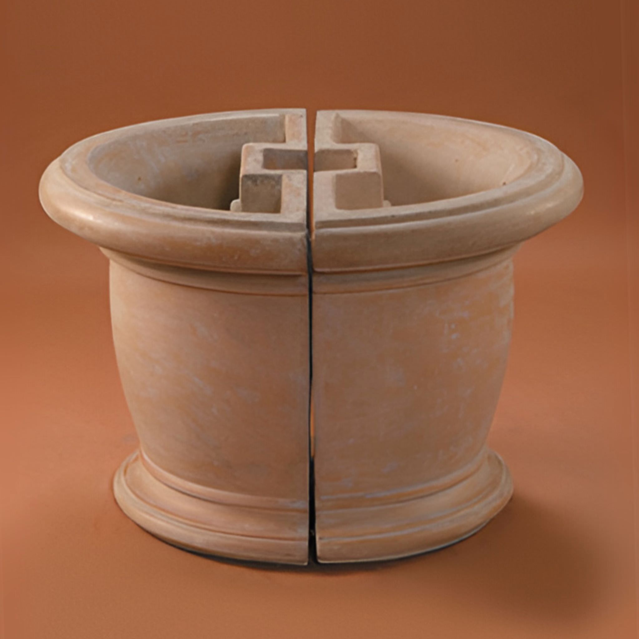 plant pots to go around posts Round Wrap-Around Concrete Post Planter