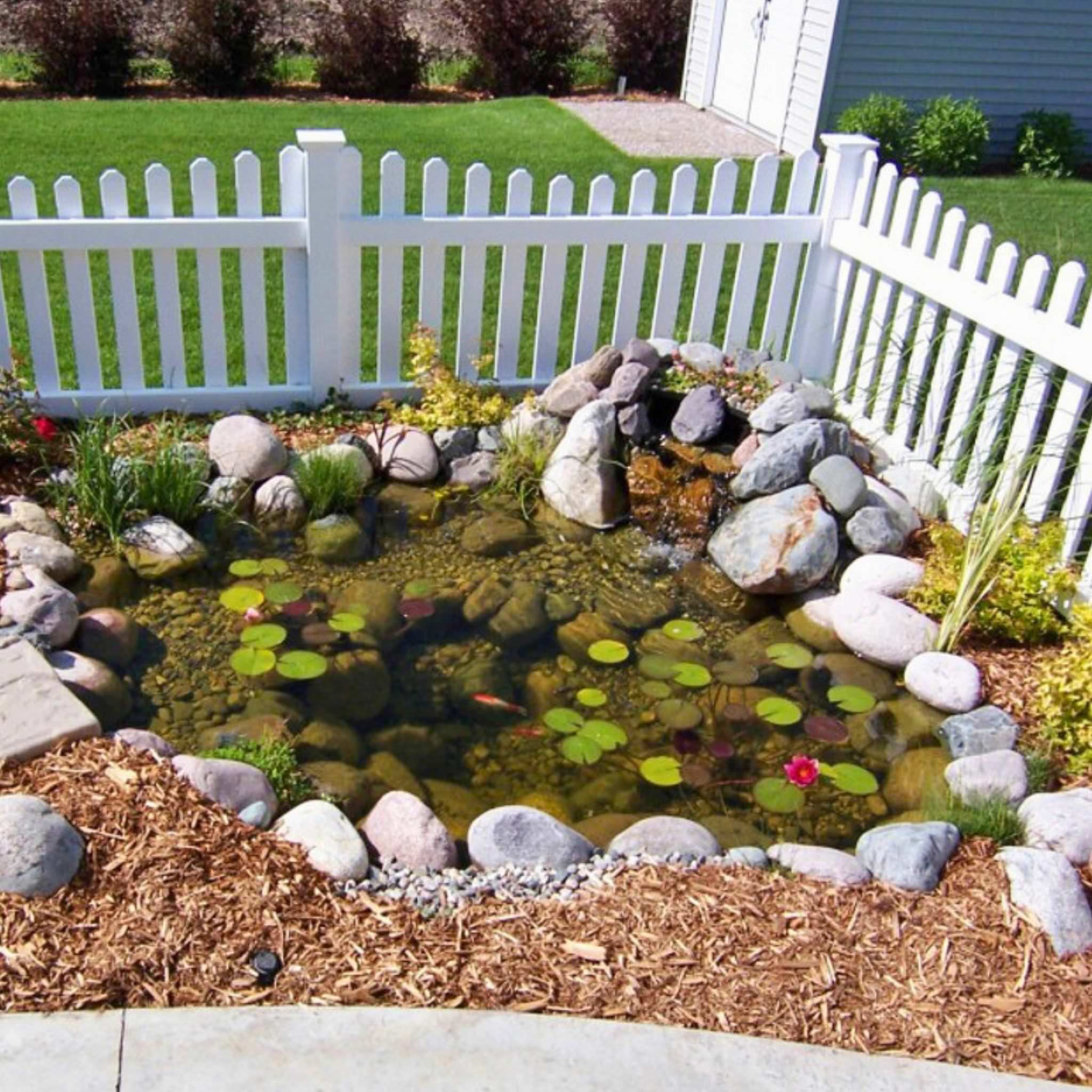 diy fish pond out of a storage box Blue Thumb PB1212 8' x 11' Complete Pond Kit