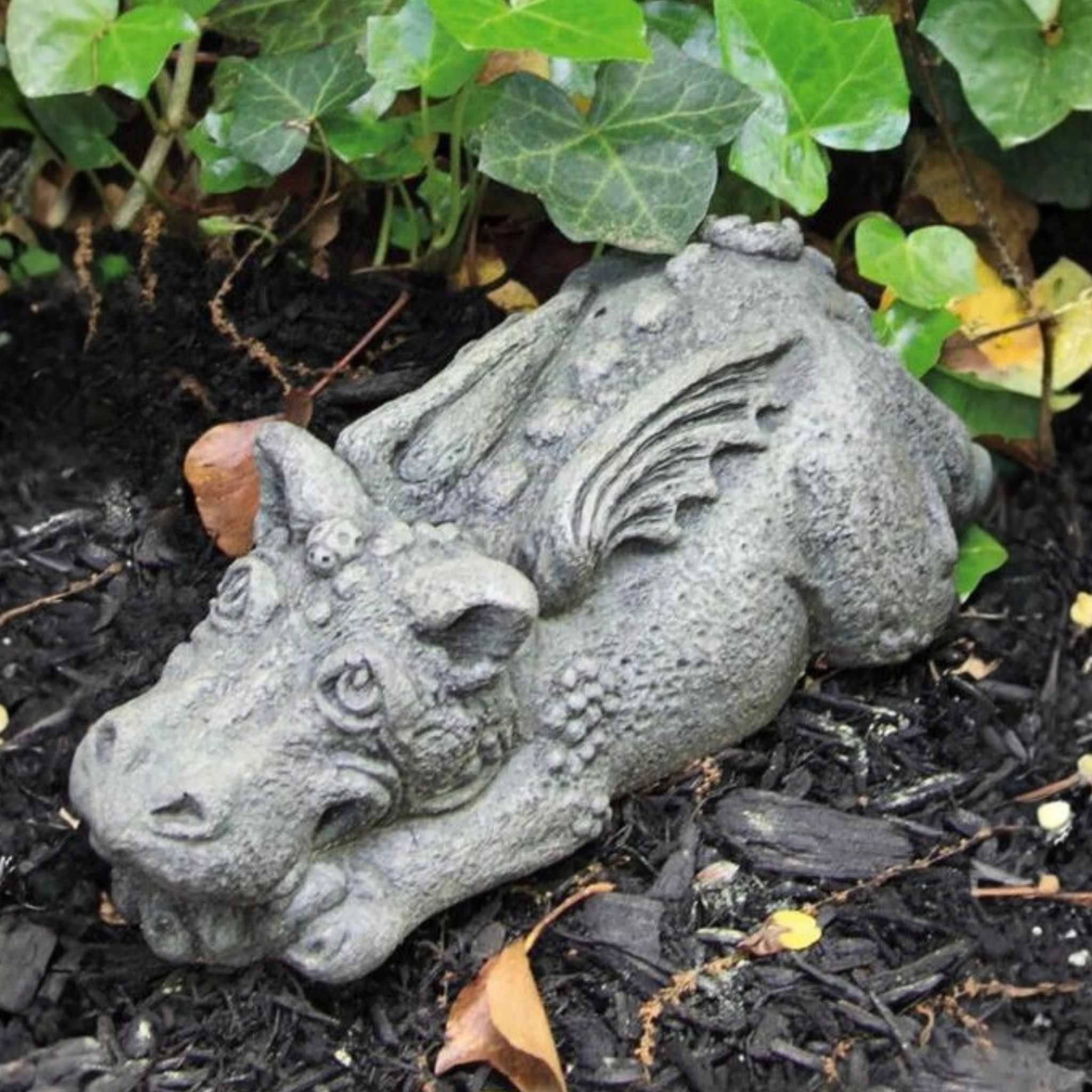 Lil Dragon "Ladybug" Concrete Garden Statue - Massarellis #5044