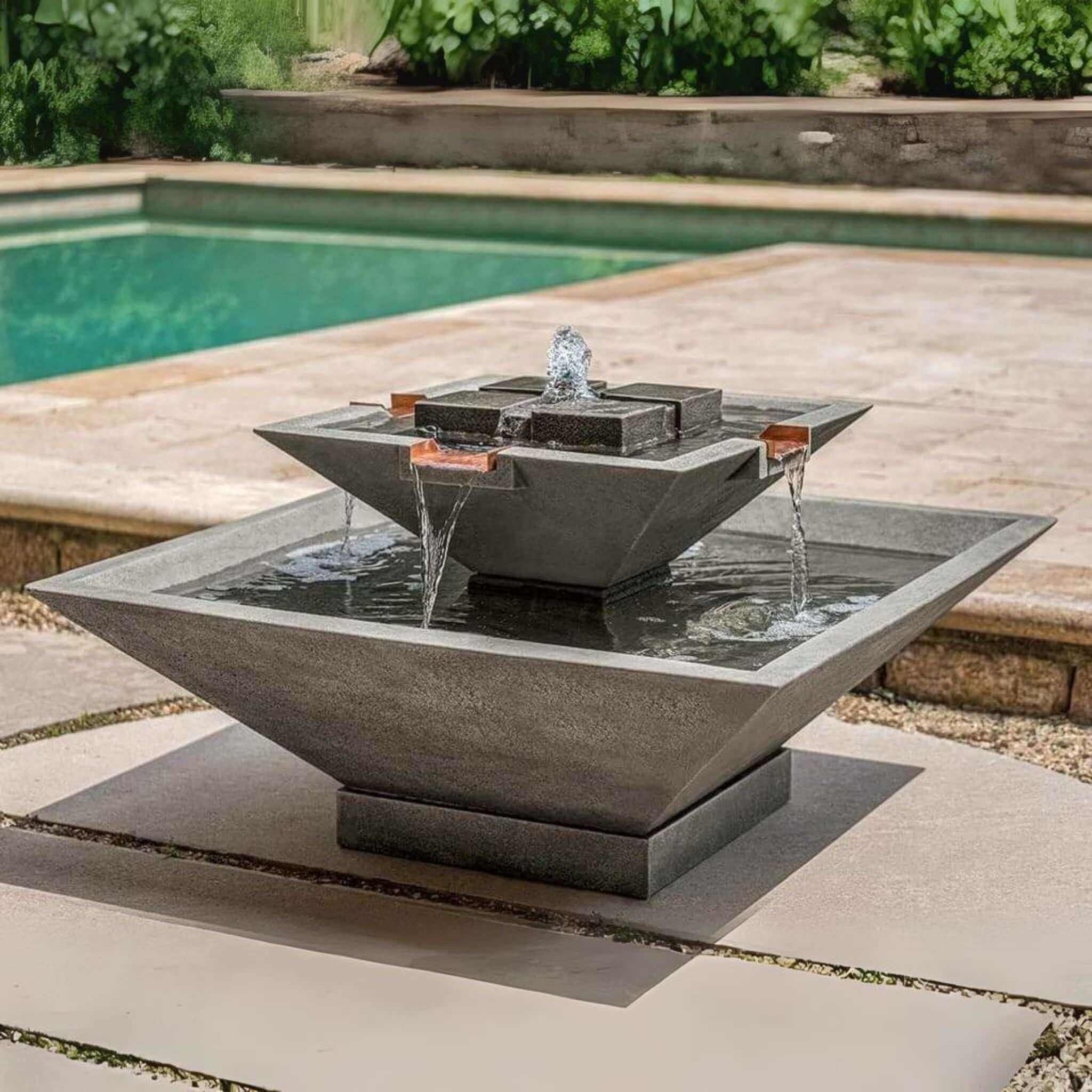 Facet Concrete Fountain - Campania #FT347