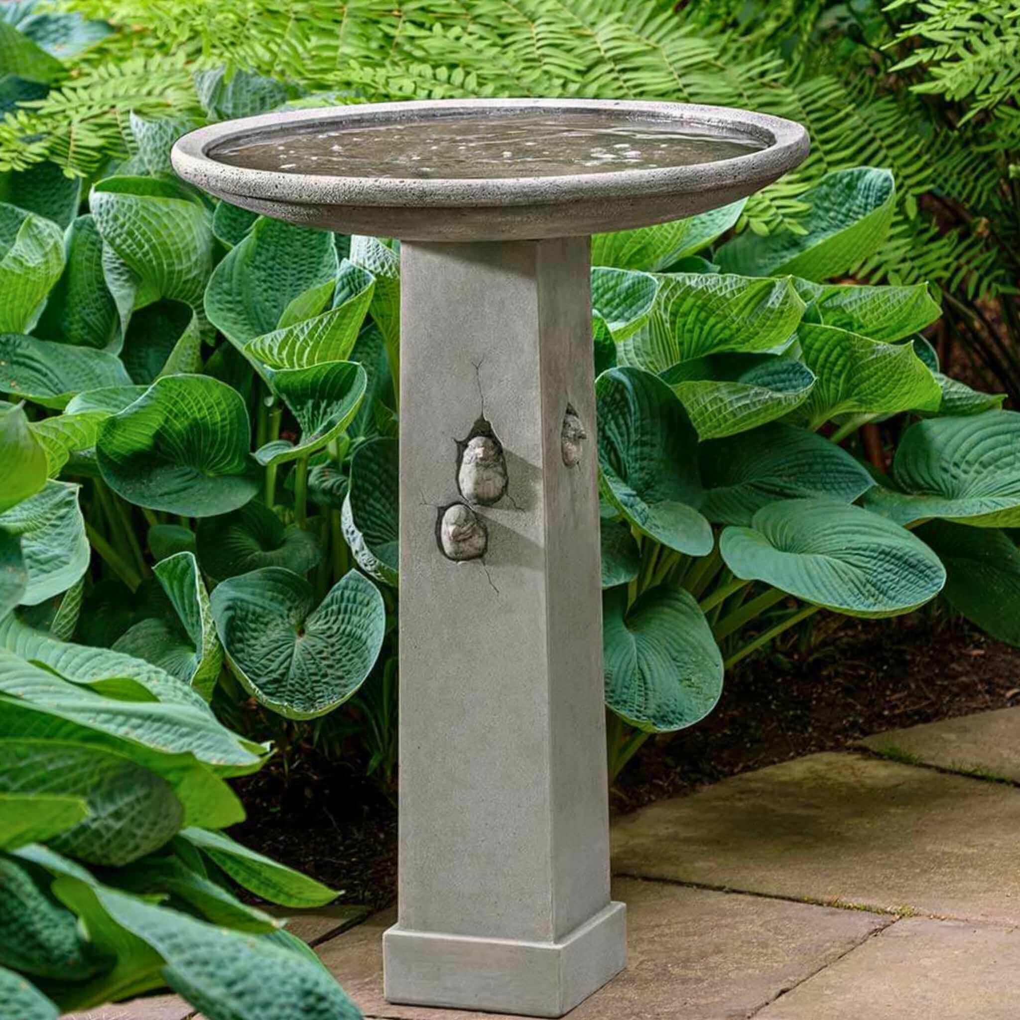 The Birdhouse Concrete Bird Bath - Campania #B191