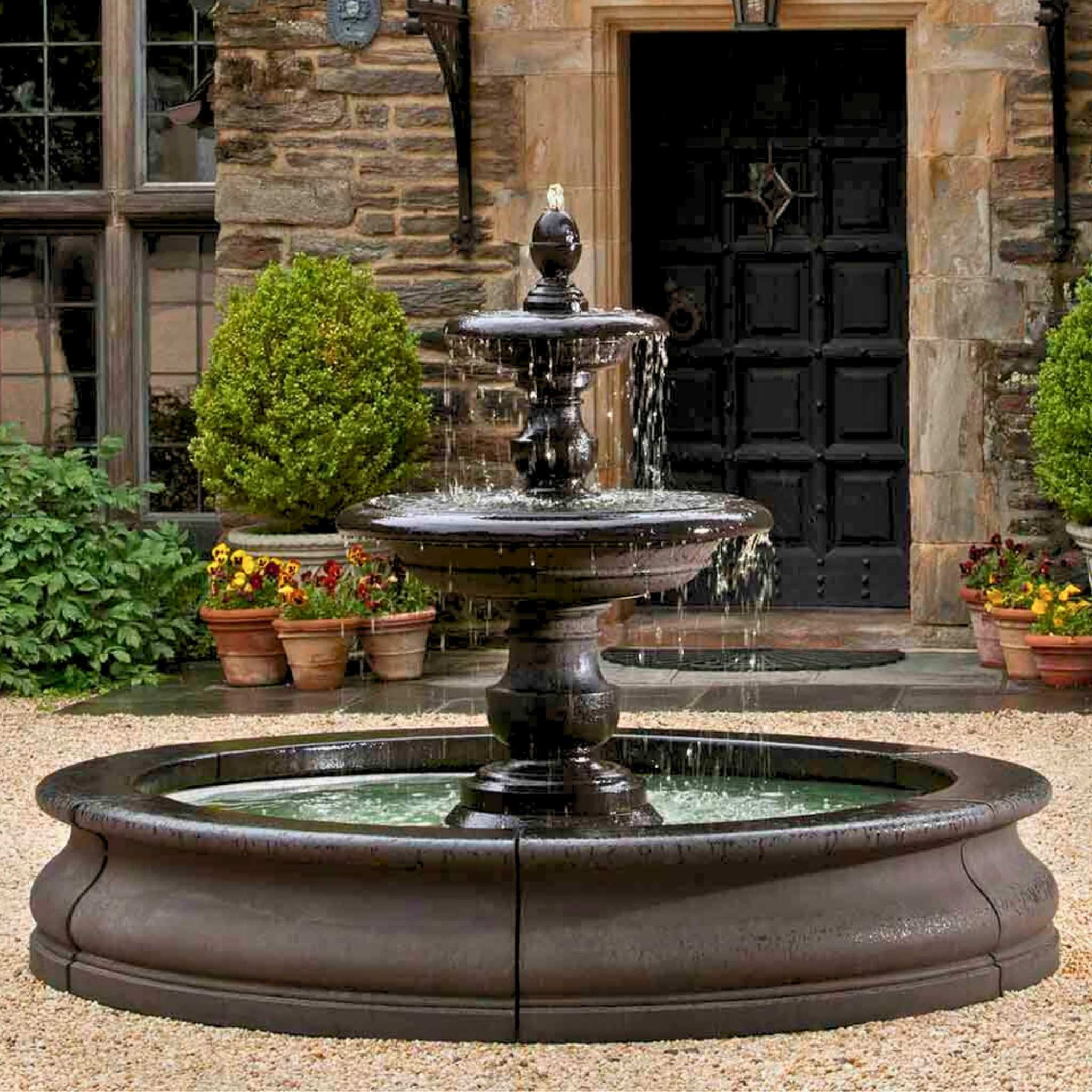 Caterina 2-Tier Fountain in Basin - Campania #FT193