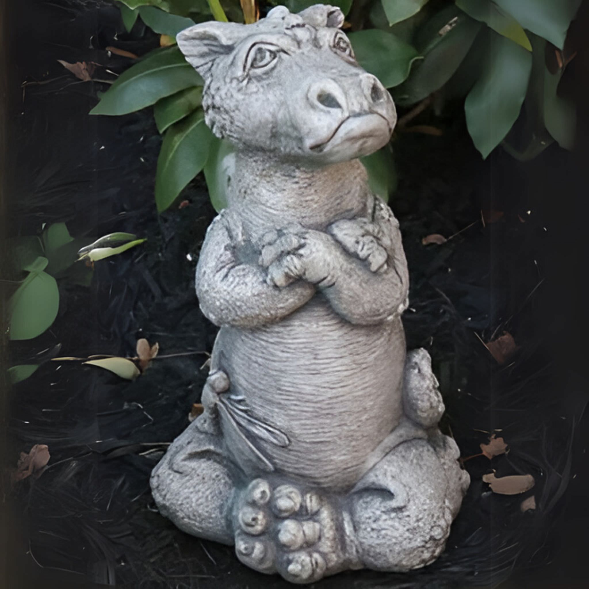 Lil Dragon "Moody" Concrete Garden Statue - Massarellis #5106