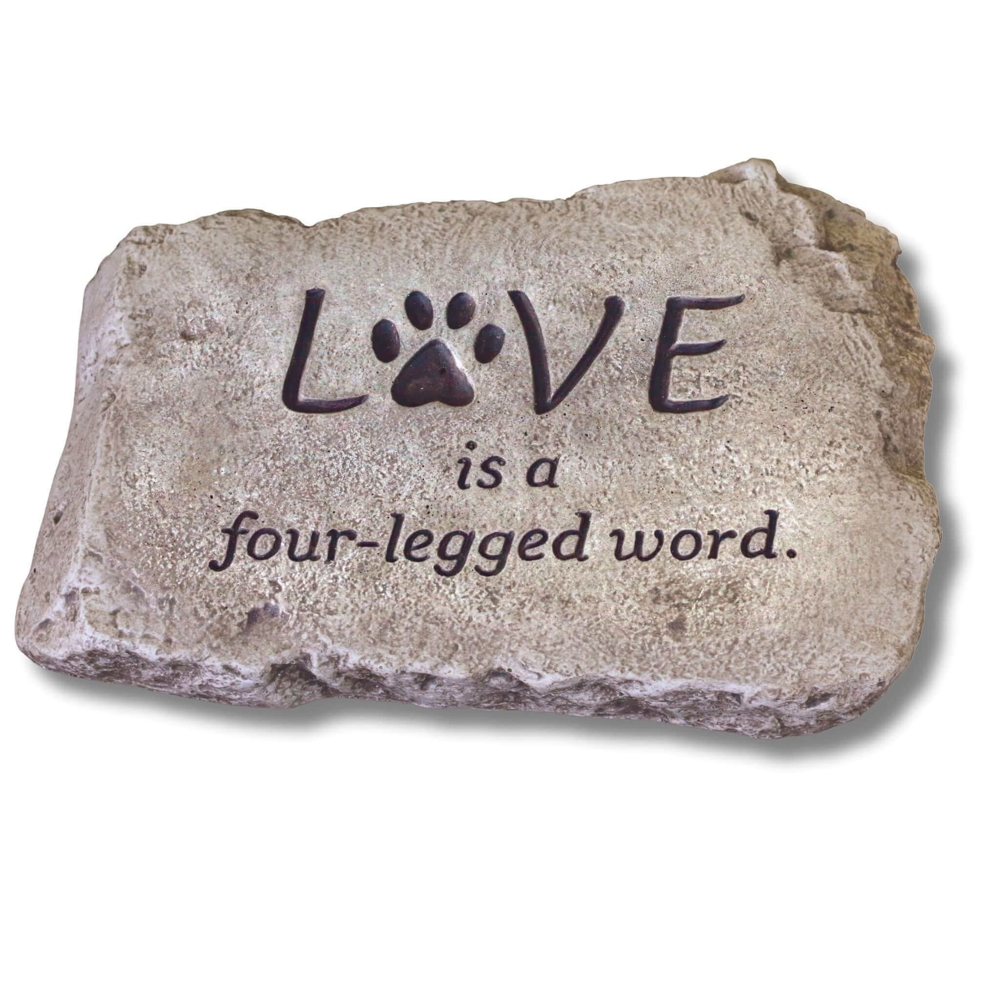 Love for Your Dog Concrete Garden Greeting Stone - Massarellis #1845