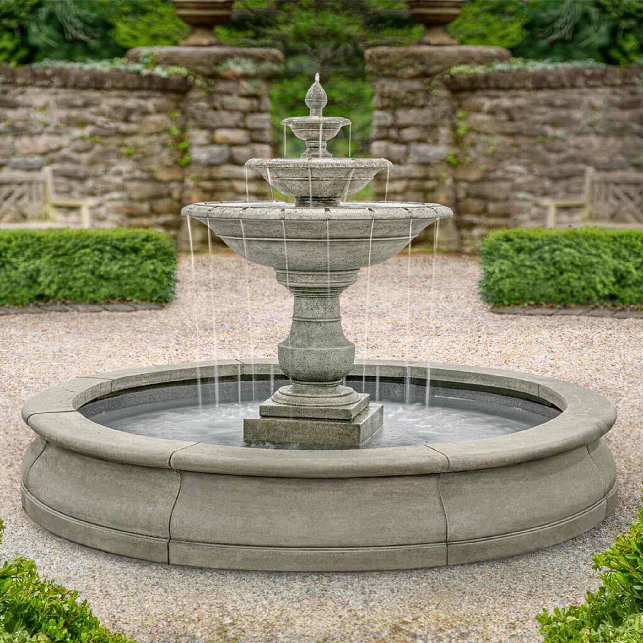 Savannah Estate 3-Tier Concrete Fountain - Campania #FT423