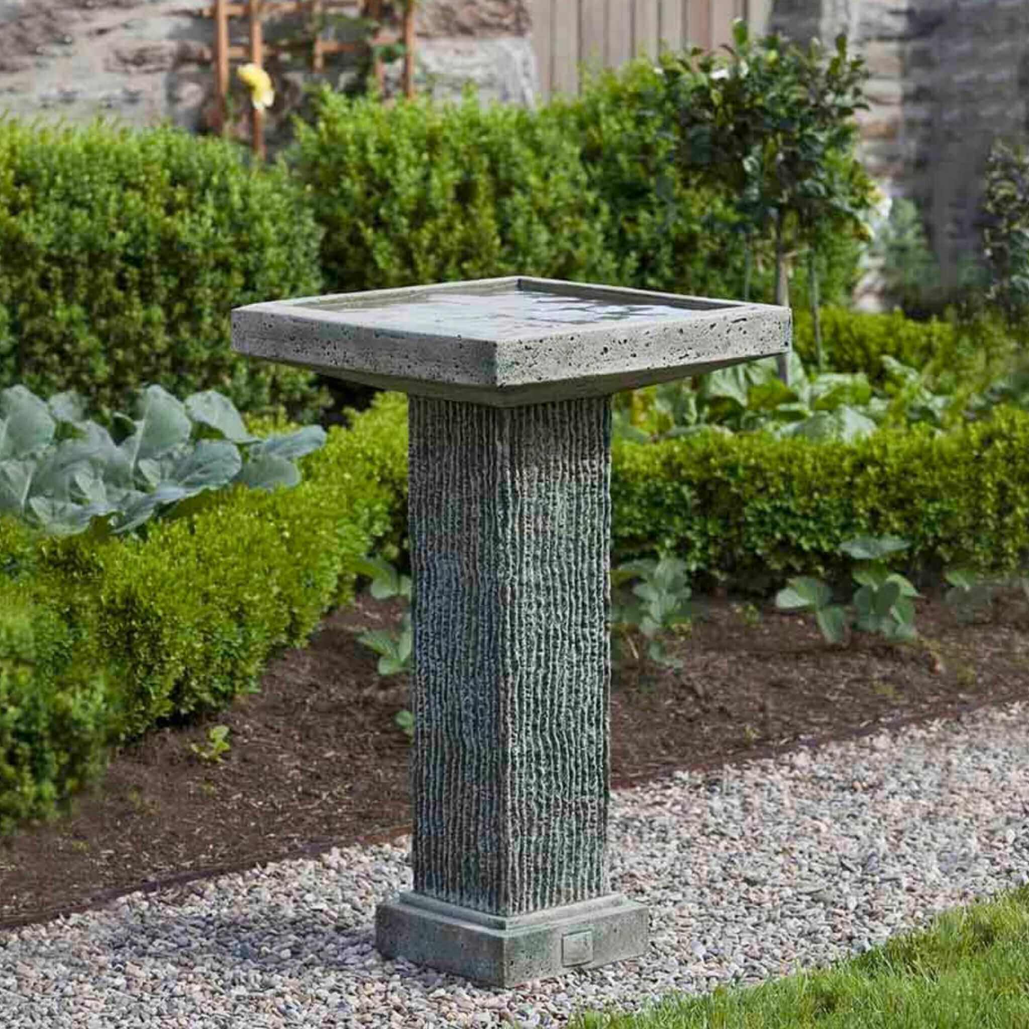 Reef Point Concrete Bird Bath - Campania #B130