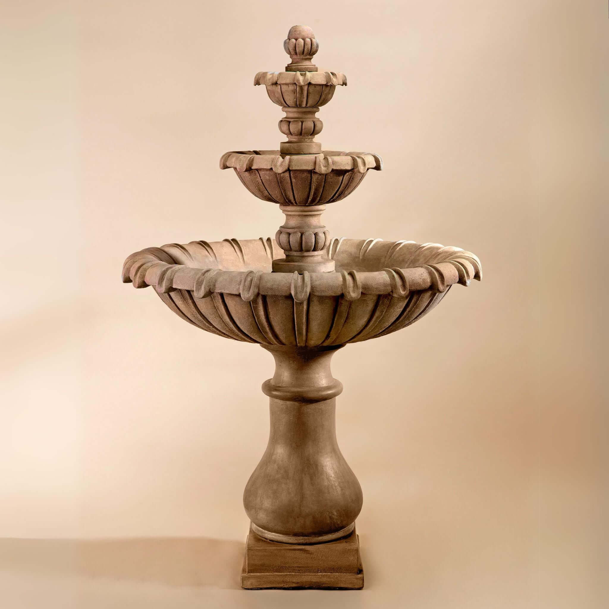 Grand Chateau 3-Tier Concrete Fountain - Giannini #1692