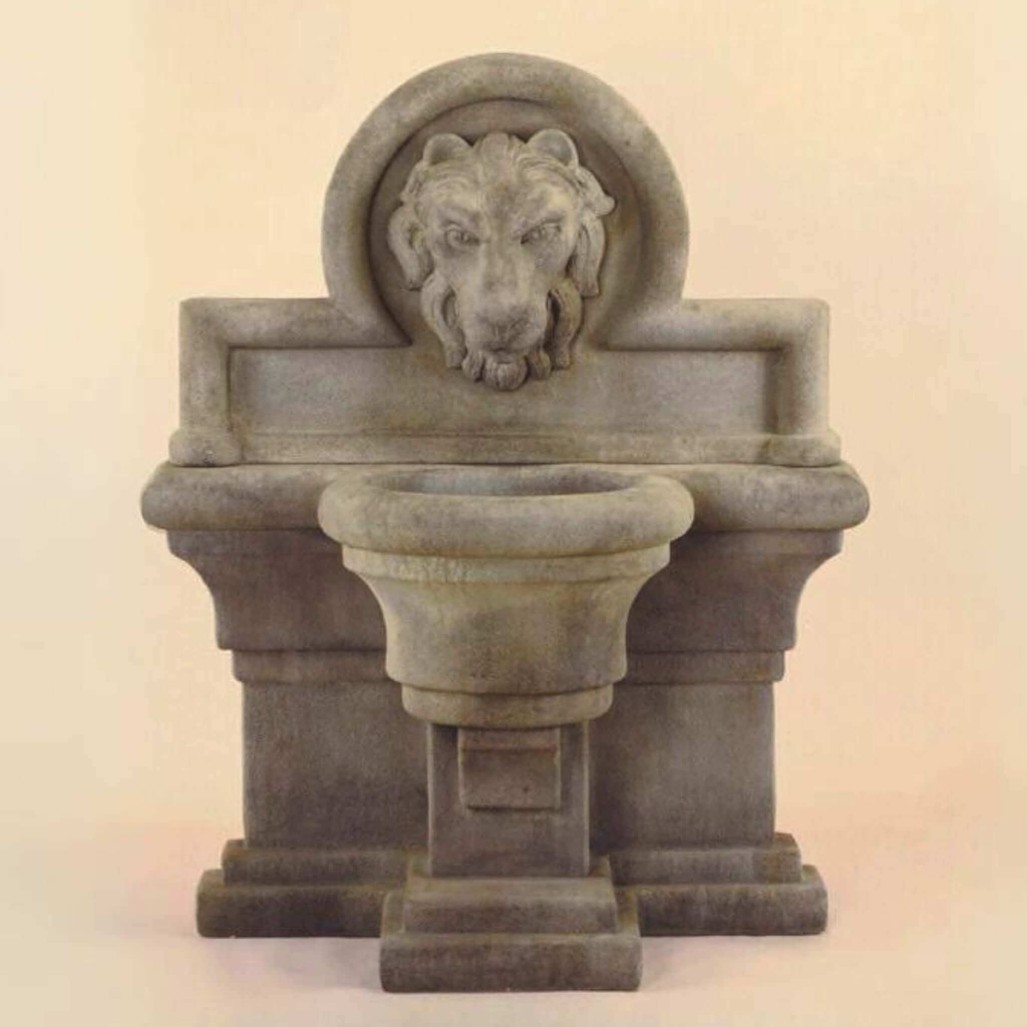 Leone Grande Concrete Wall Fountain - Giannini #1226