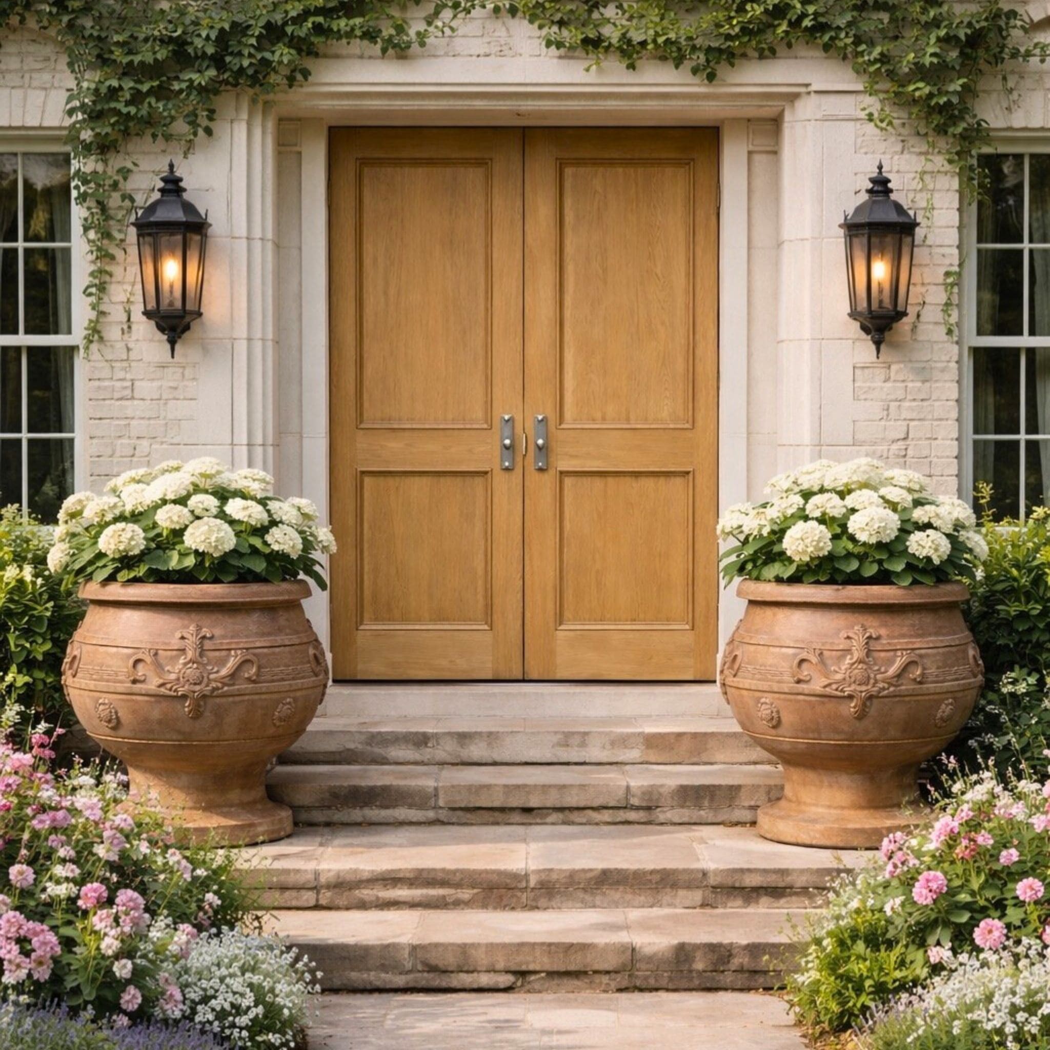 Large Decorative Concrete Urn Planter - Fiore #602