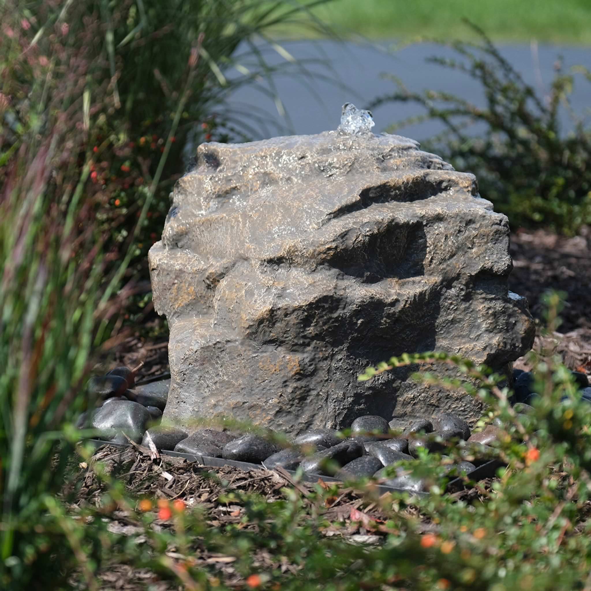 Mini Mountain Spring GFRC Boulder Fountain - Complete Kit - Blue Thumb