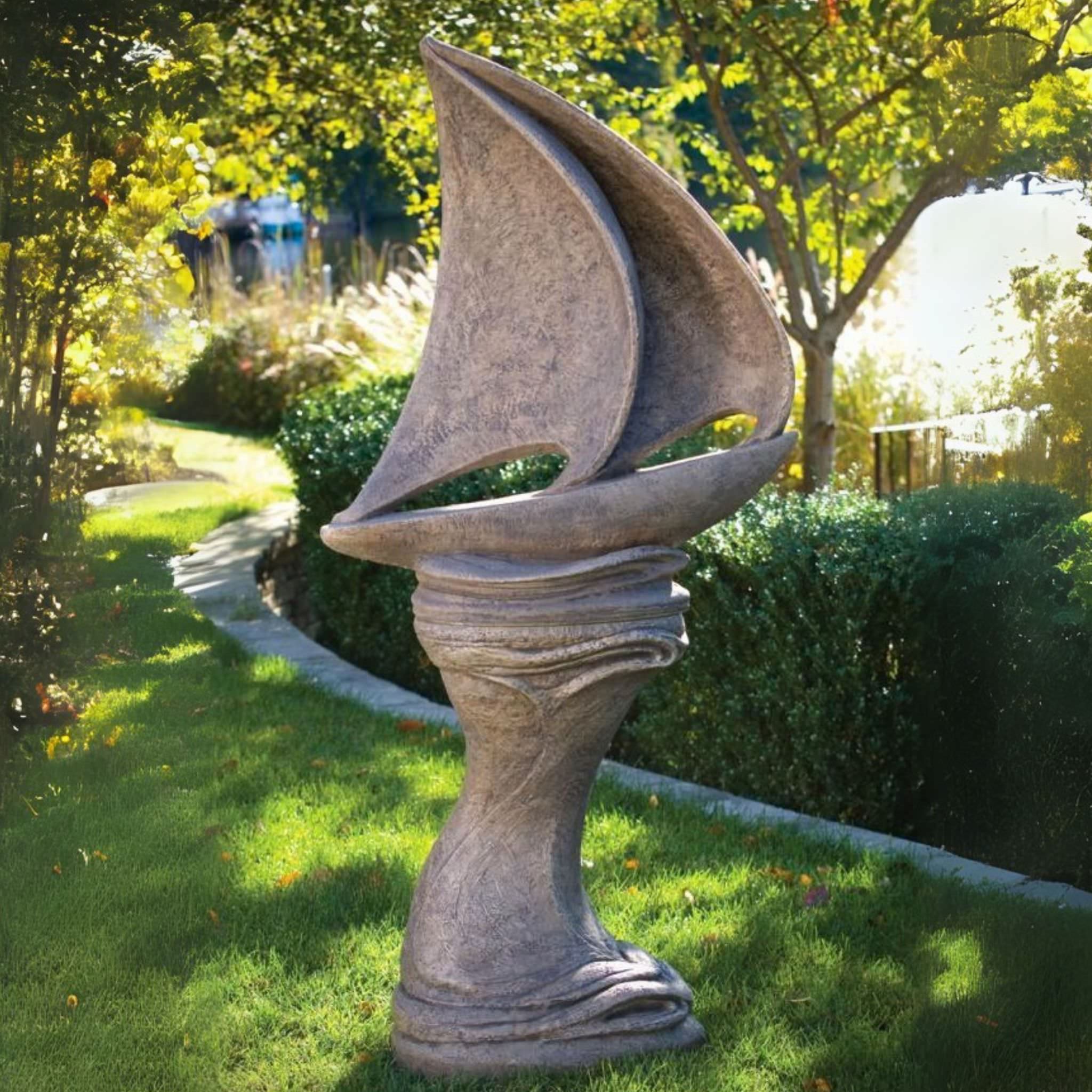 Sail Away Concrete Garden Statue - Massarellis #4100