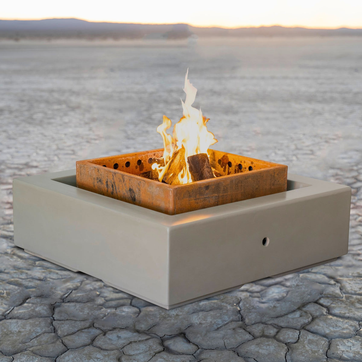 The Solar Smokeless Fire Pit - Concrete & Steel - Outdoor Plus