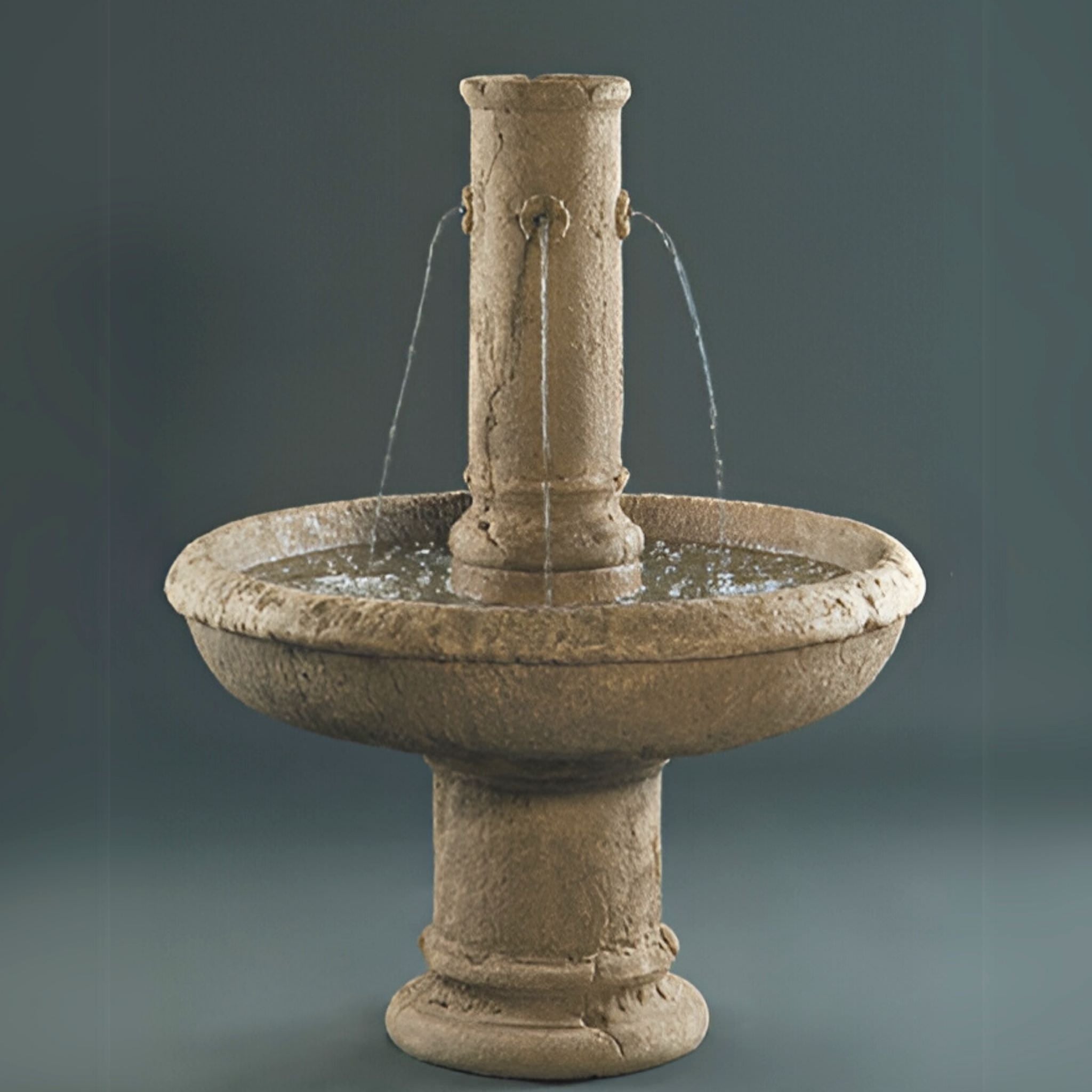 St. Michael Concrete Garden Fountain - Fiore #LG105