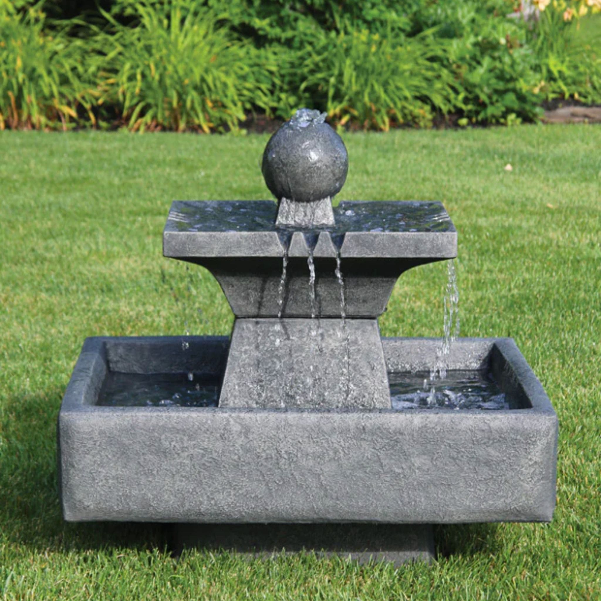 Candia 4-Way Spill Concrete Fountain - Massarellis #3464