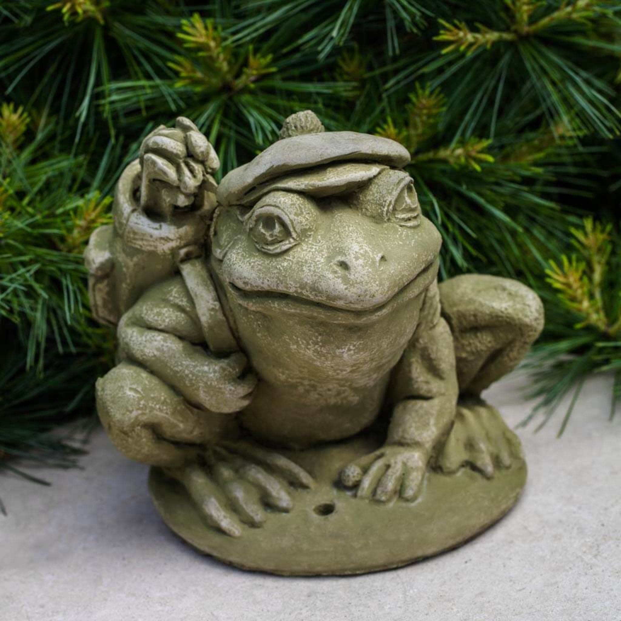 Golfer Frog Concrete Statue - Campania #A514