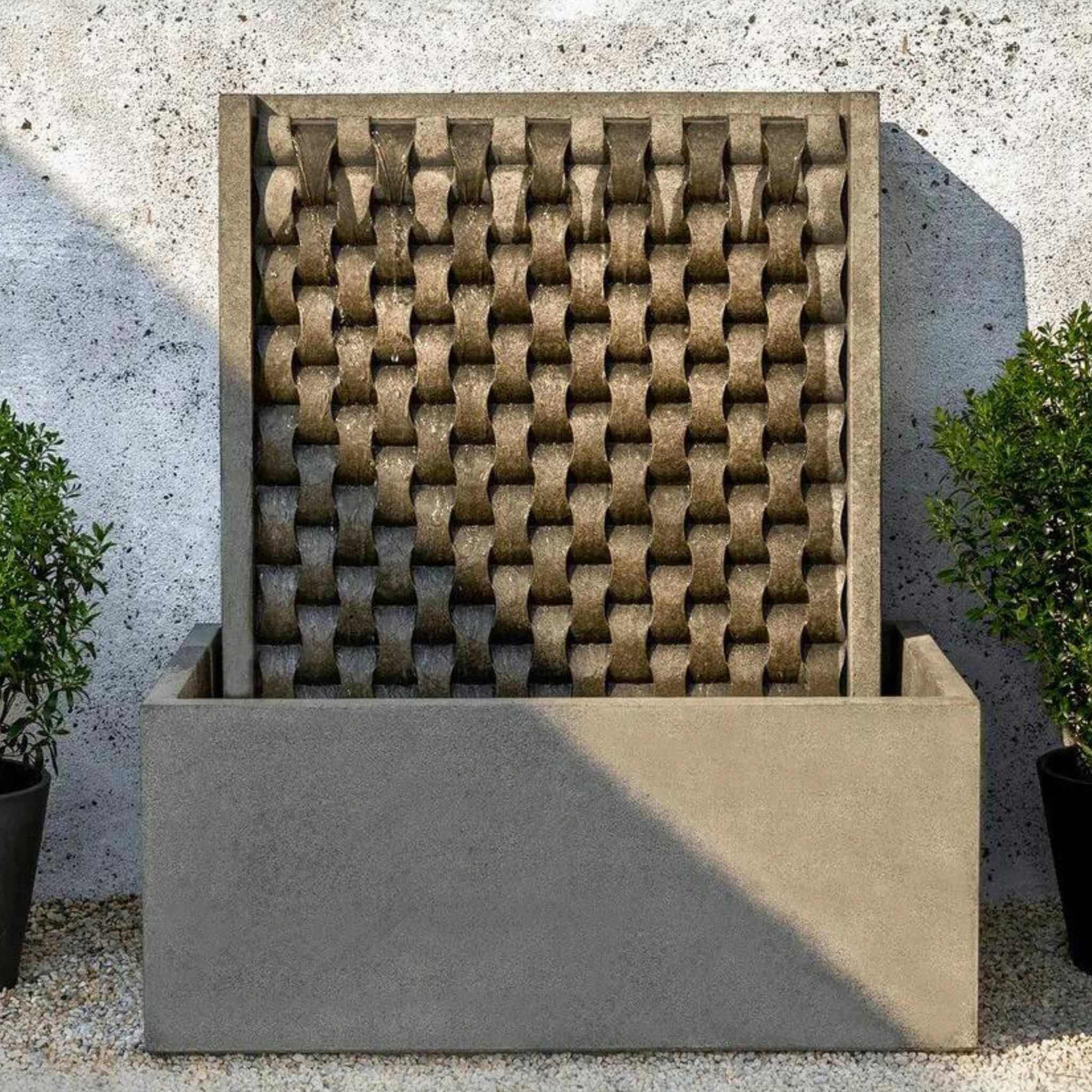 M Weave Large Concrete Wall Fountain - Campania #FT320