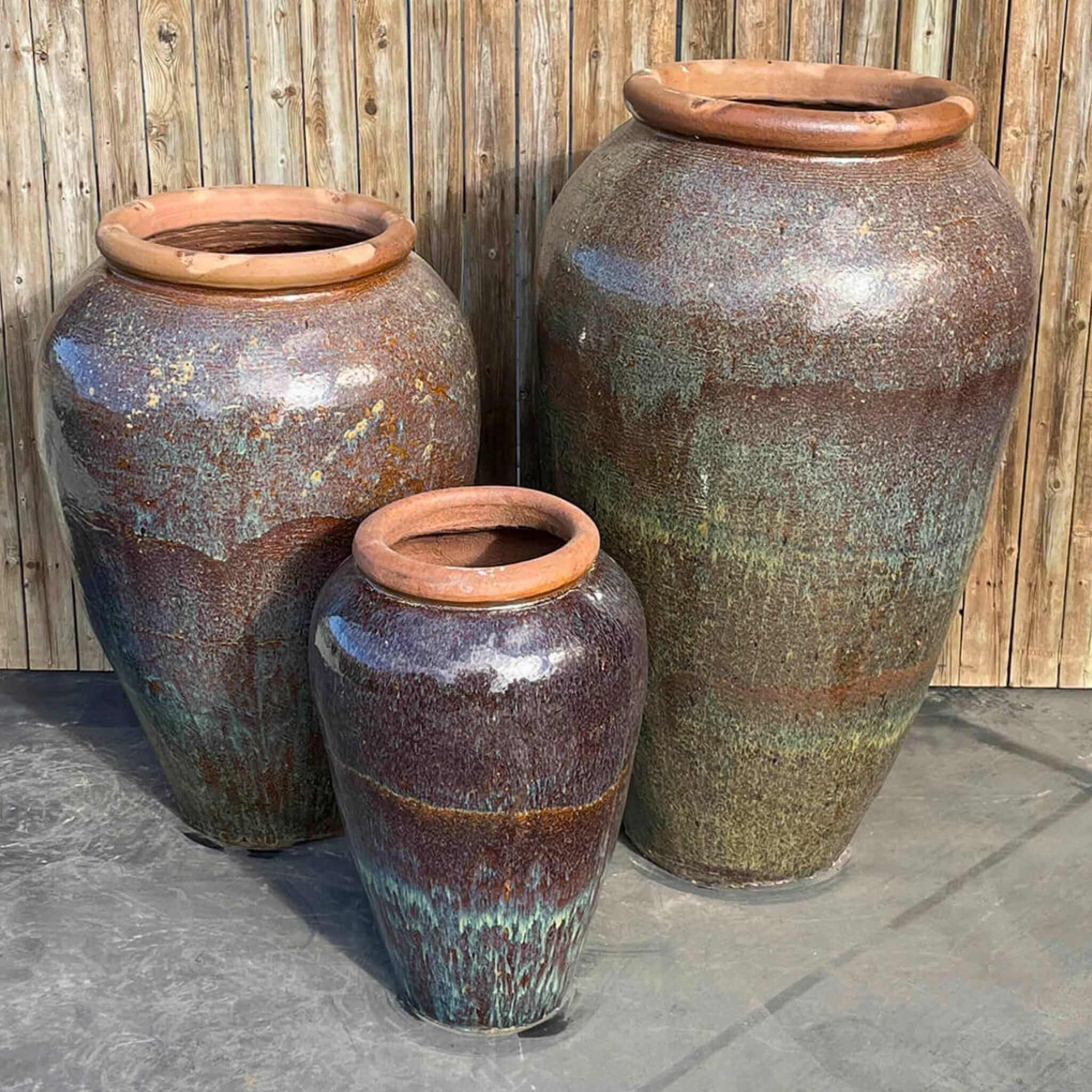 Triple Tuscany Vase Red/Multi Water Fountain - Complete Kit - Blue Thumb