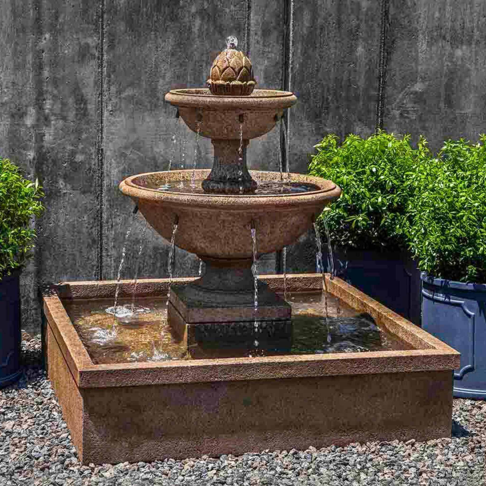 La Mirande 2-Tier Concrete Fountain - Campania #FT289