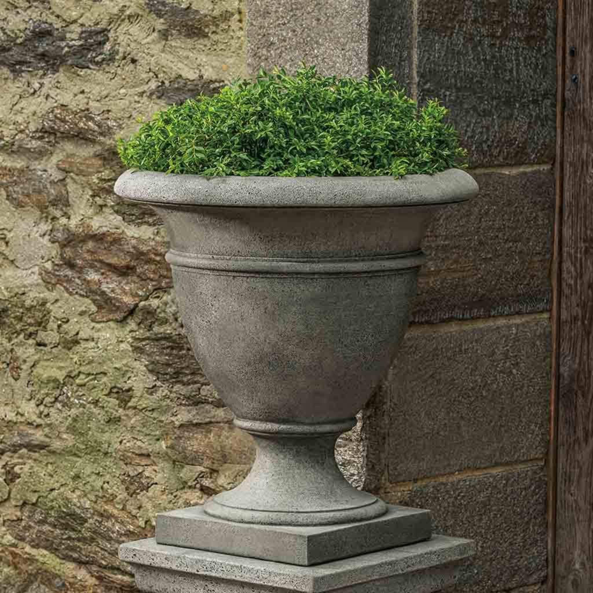 Textured St. James Concrete Urn Planter - Campania #P841