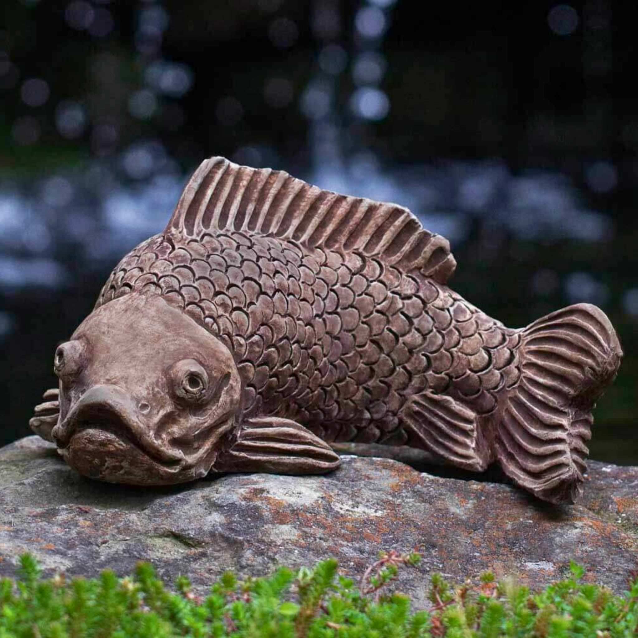 Large Koi Concrete Fish Statue - Campania #A581