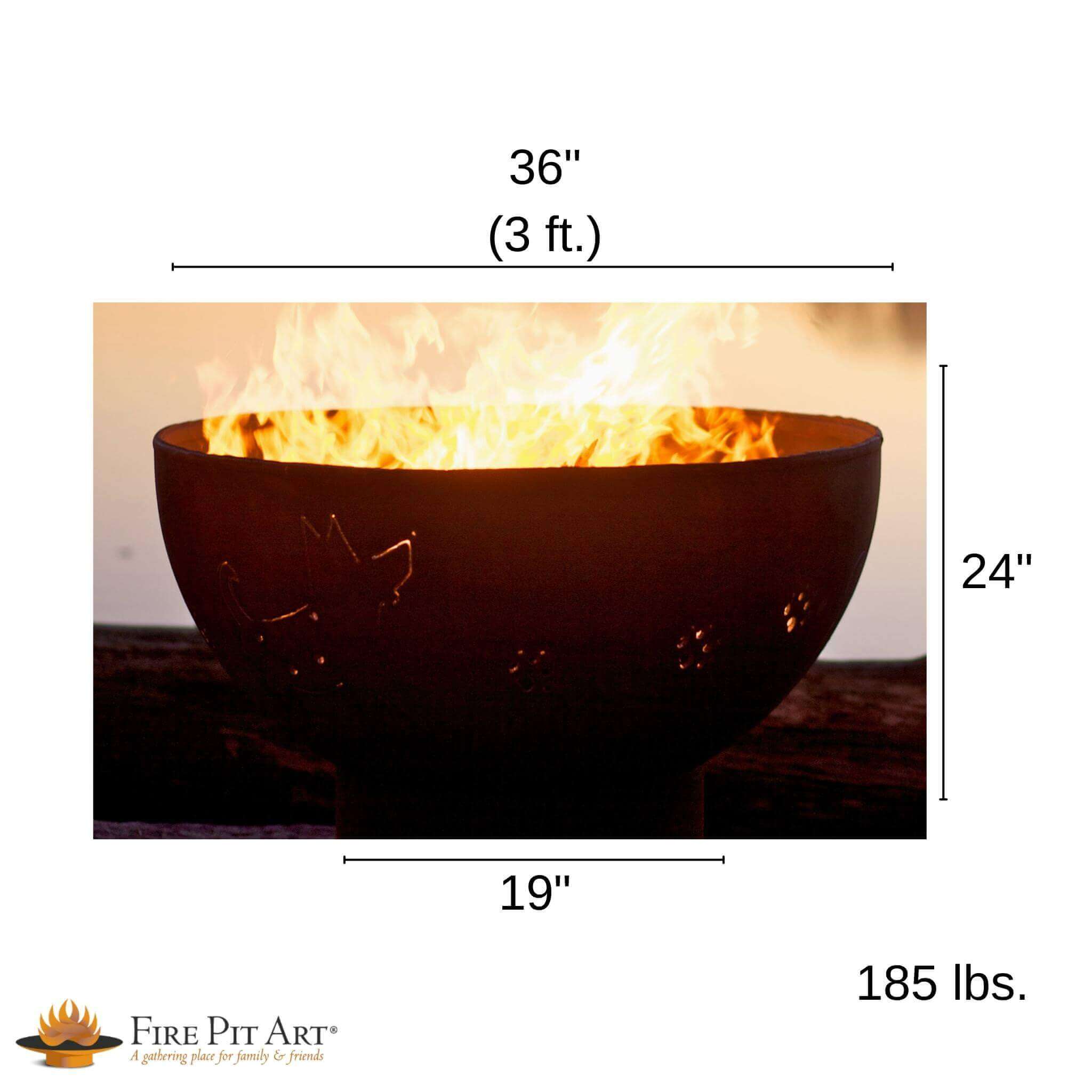 Funky Dog Gas Fire Pit in Steel - Fire Pit Art