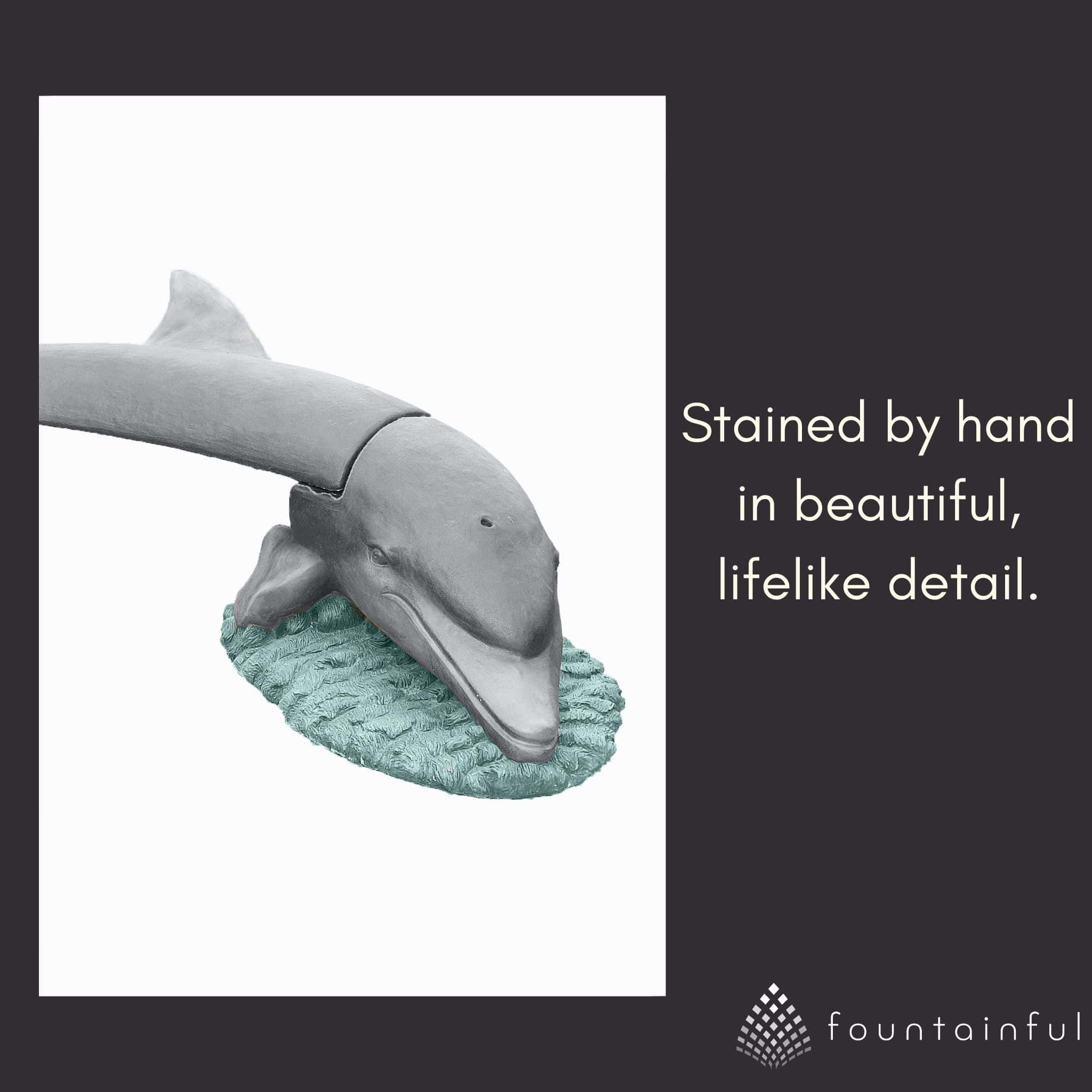 Dolphin Concrete Garden Bench - Phoenix Design Cast