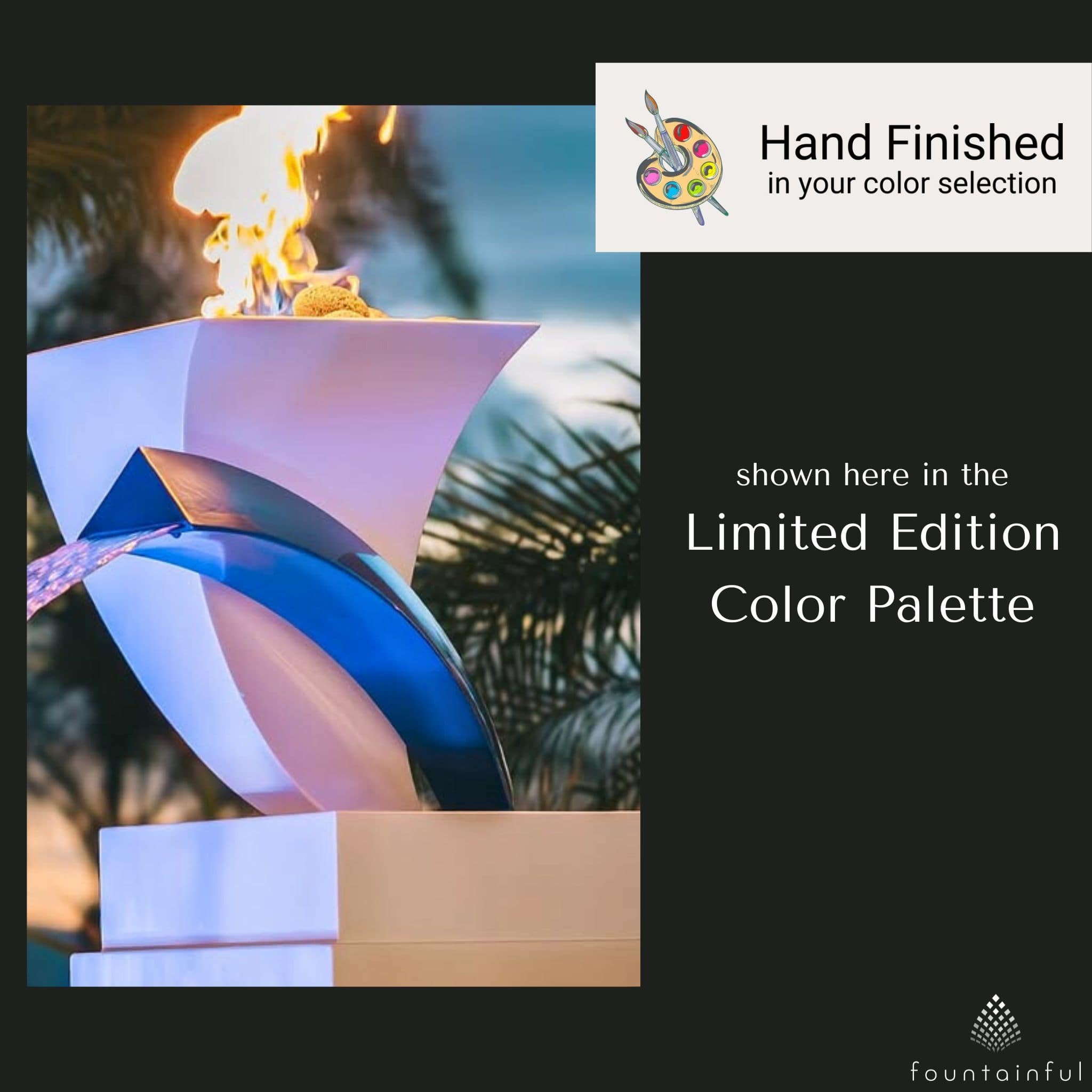 Designer Series #12 Steel Fire & Water Feature - Outdoor Plus