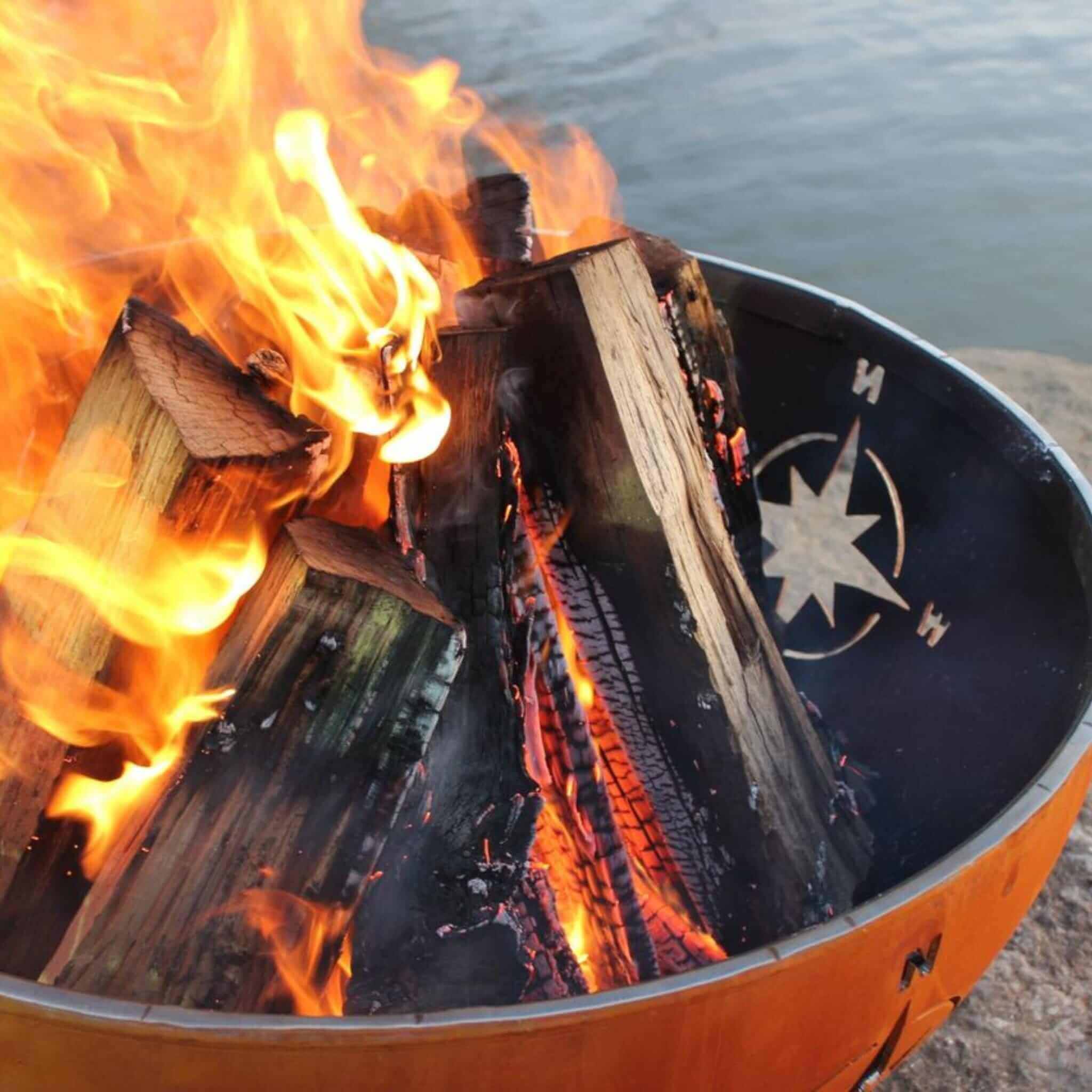 Navigator Gas Fire Pit in Steel - Fire Pit Art