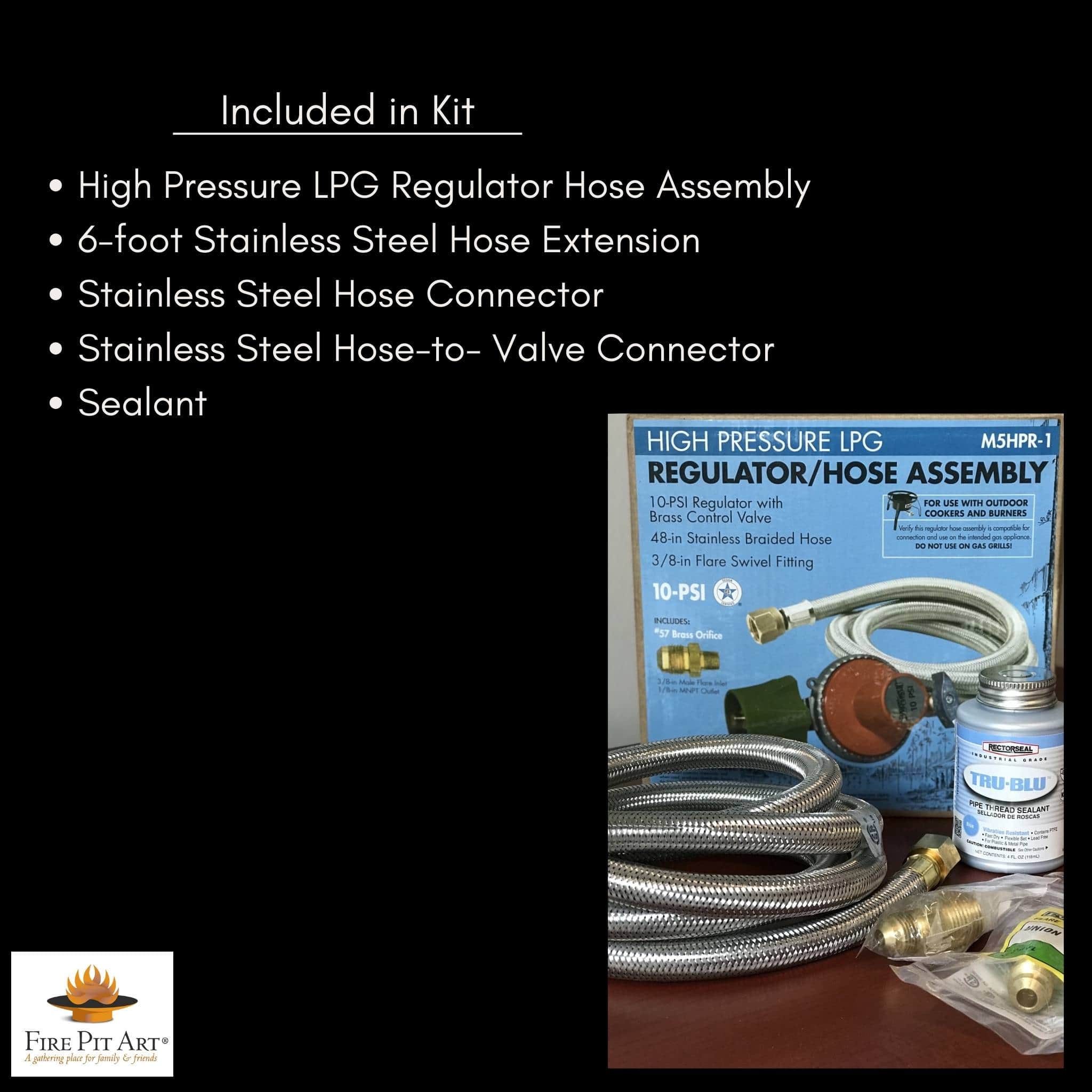 Grill Tank Conversion Kit in Stainless Steel - Fire Pit Art