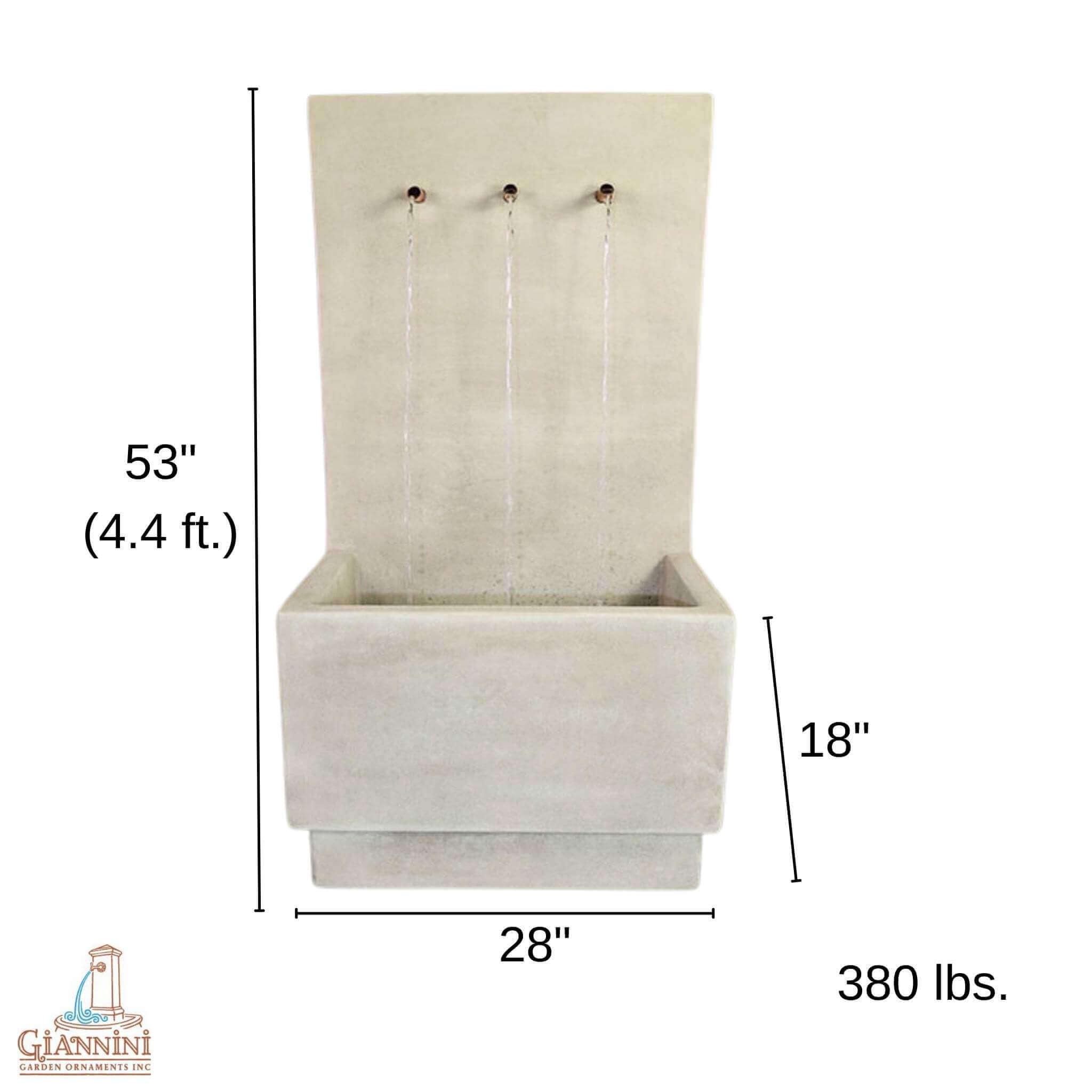 Alta Tribus Concrete Wall Fountain - Giannini #1778
