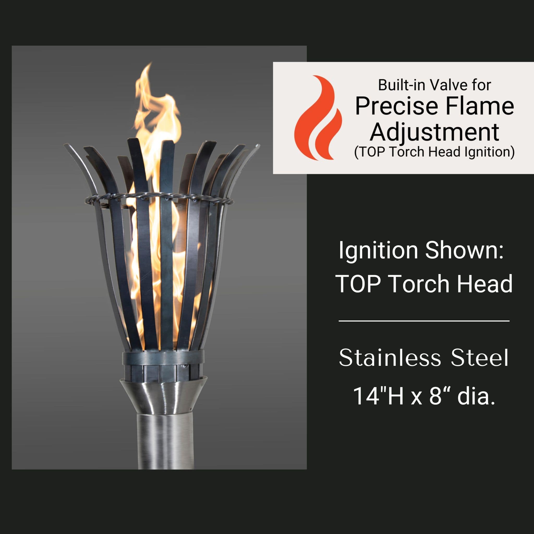 Basket Fire Torch - Stainless Steel - The Outdoor Plus