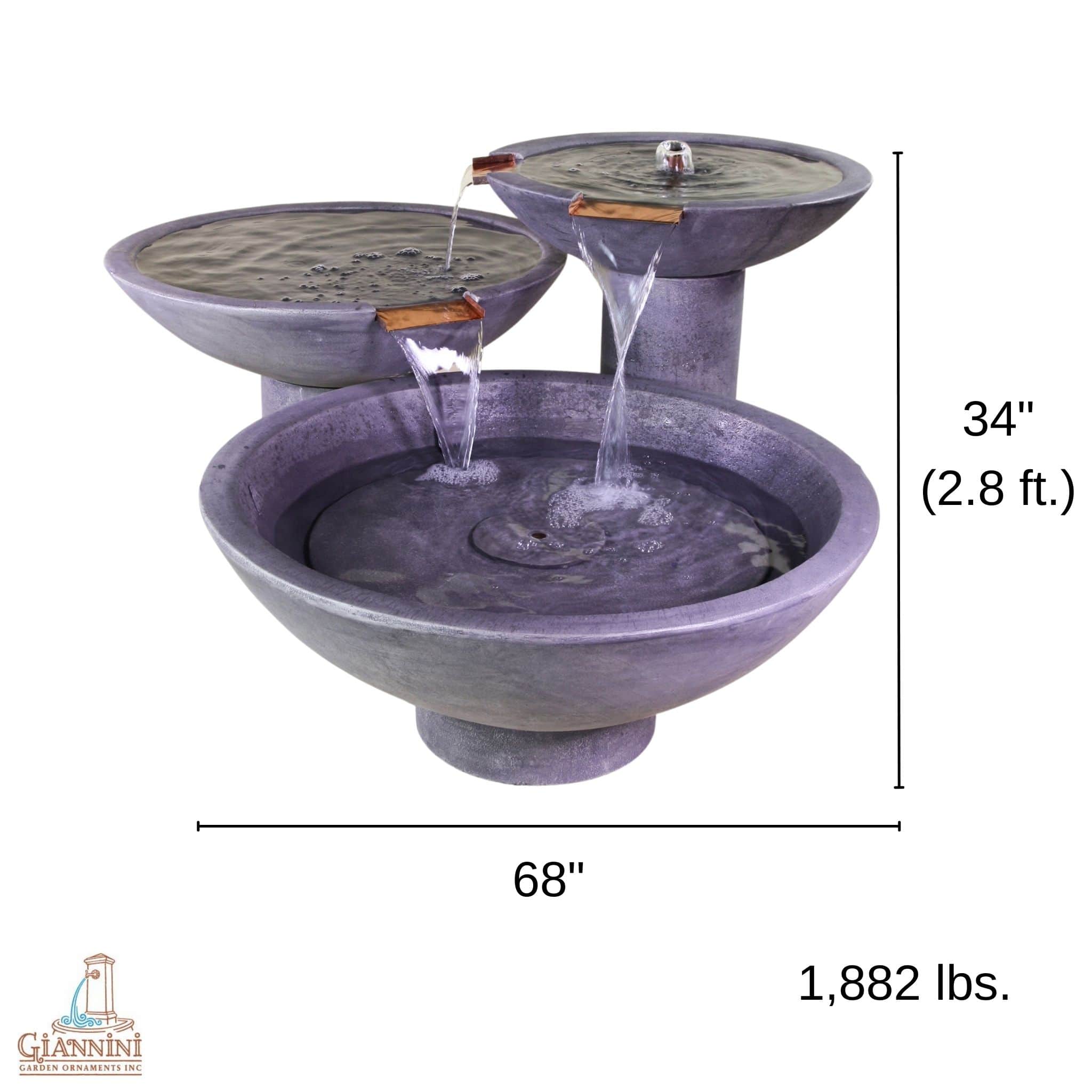 Scottsdale Concrete Spillway Style Fountain - Giannini #1749