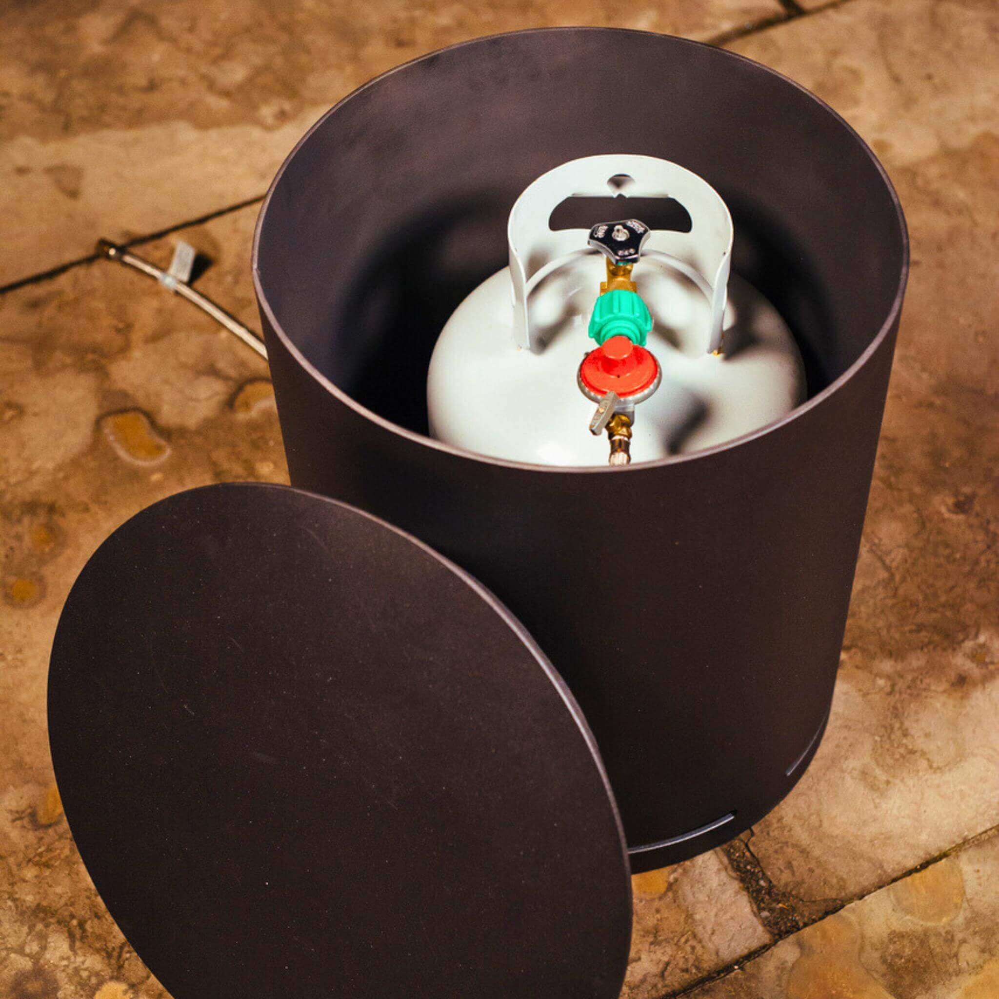 Propane Tank Cover/Filling Station in Steel - Fire Pit Art