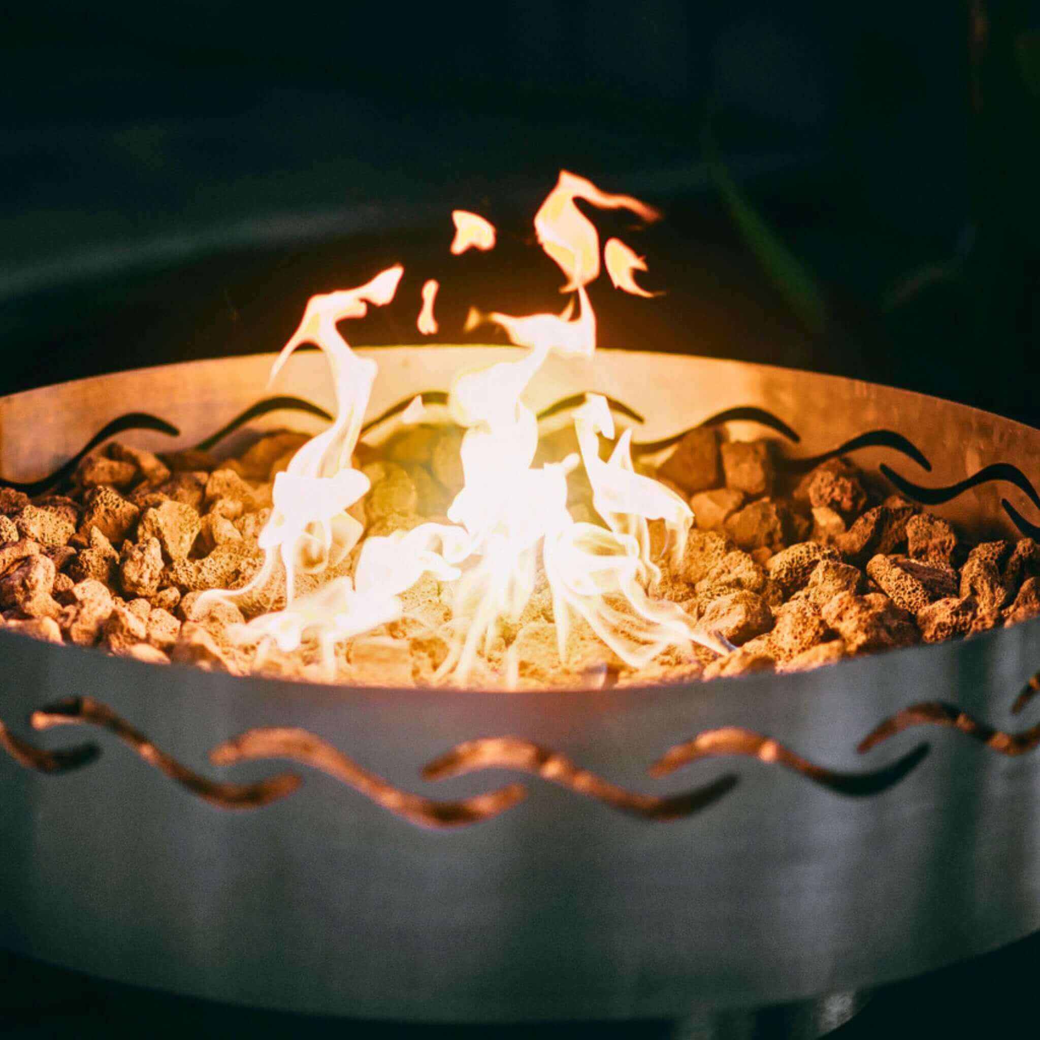 Fire Surfer Portable Gas Fire Pit in Steel - Fire Pit Art