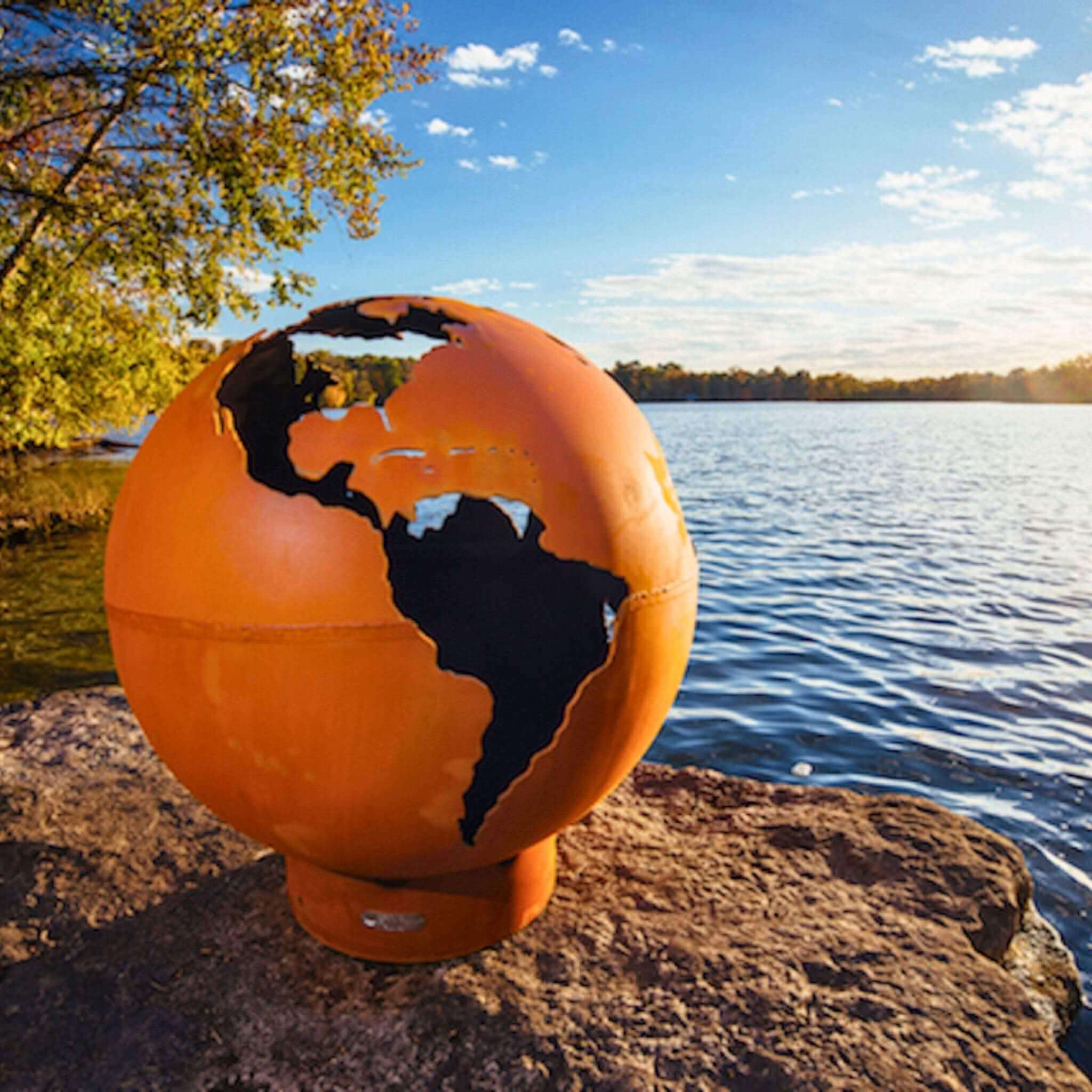 Third Rock Gas Fire Pit in Steel - Fire Pit Art