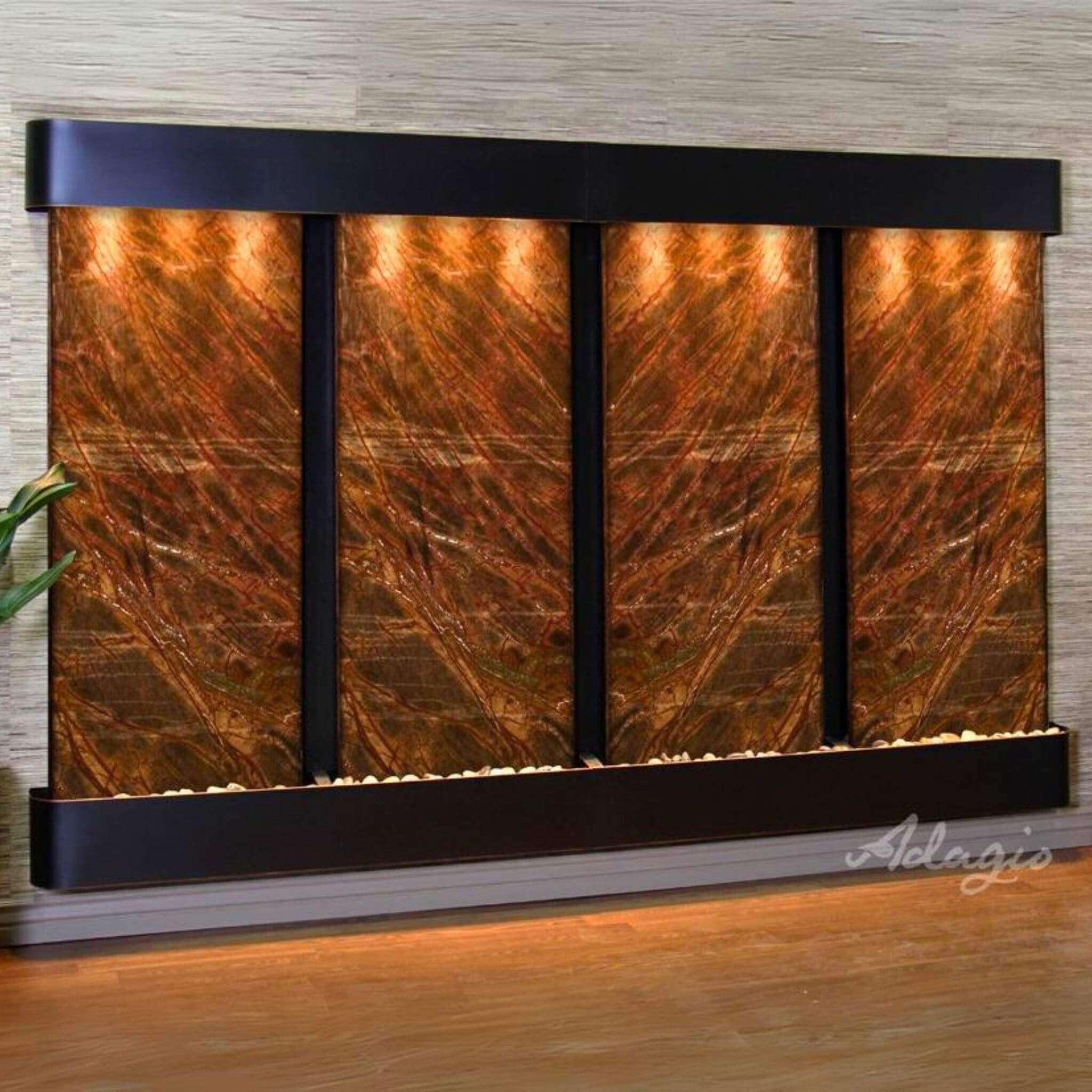 Regal Falls Mounted Water Wall Fountain - Adagio