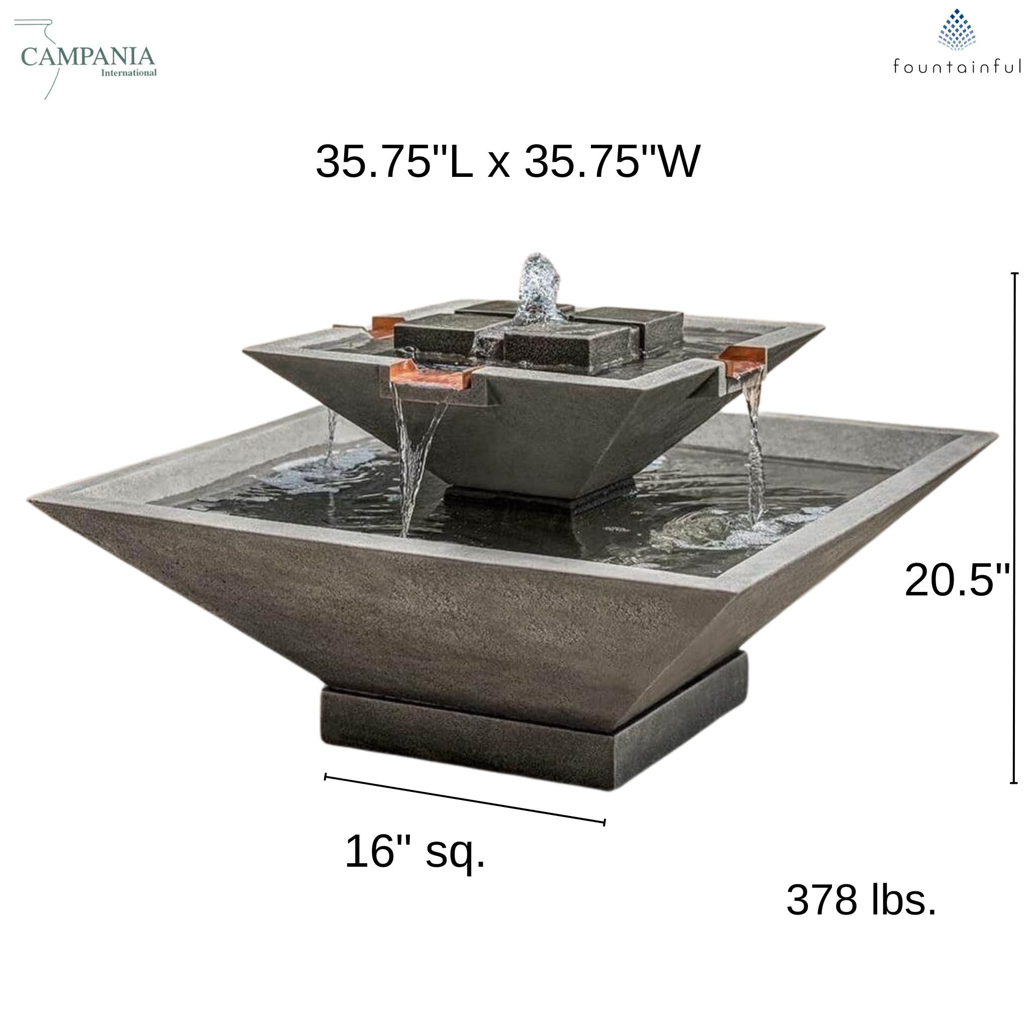 Facet Concrete Fountain - Campania #FT347