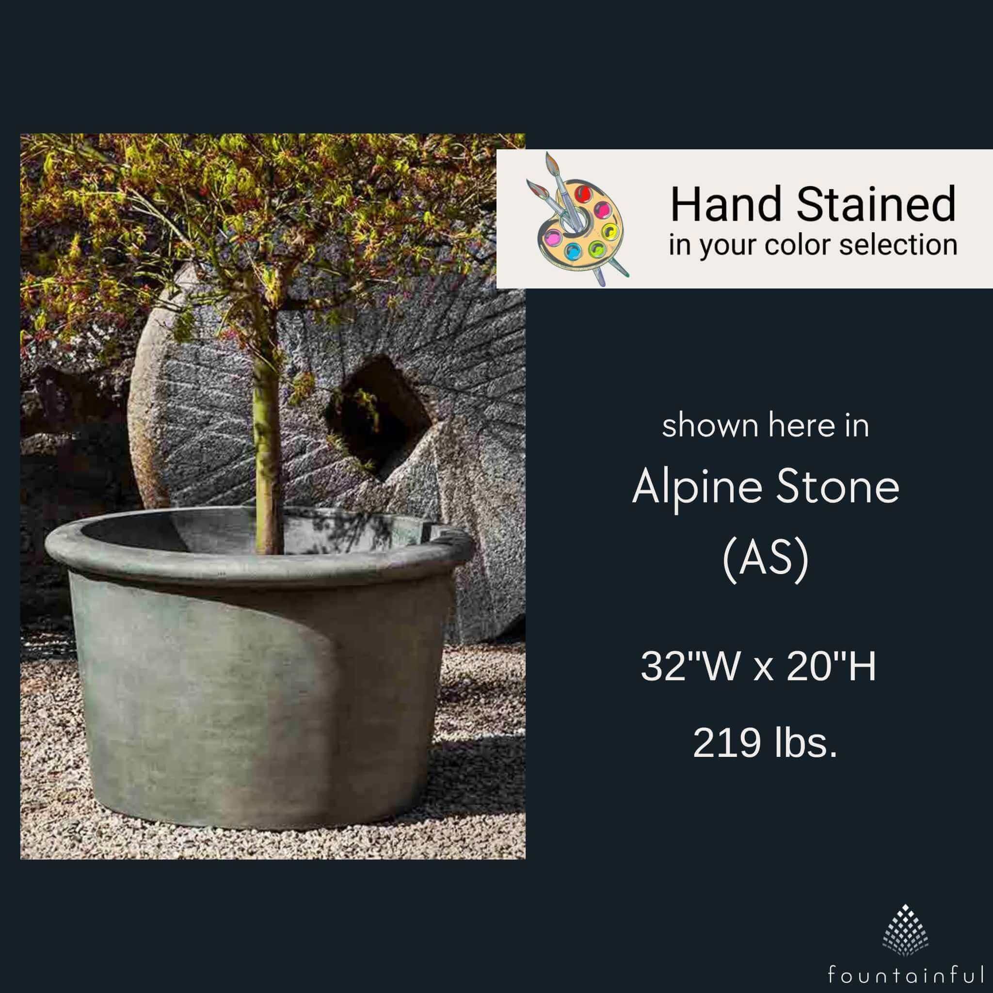 Palo Alto Low Concrete Planter - Campania #P739