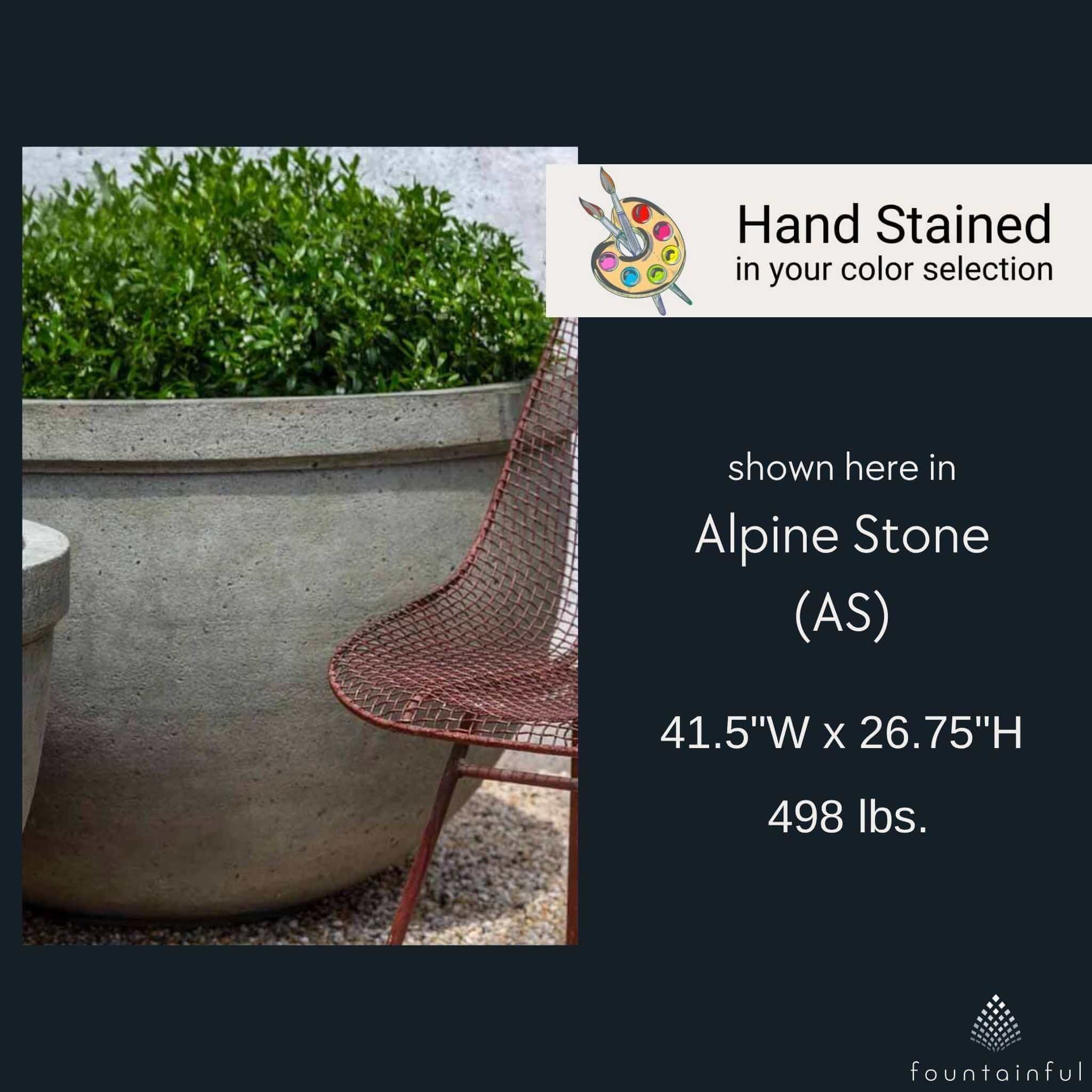 Huntington Large Concrete Bowl Planter - Campania #P798A