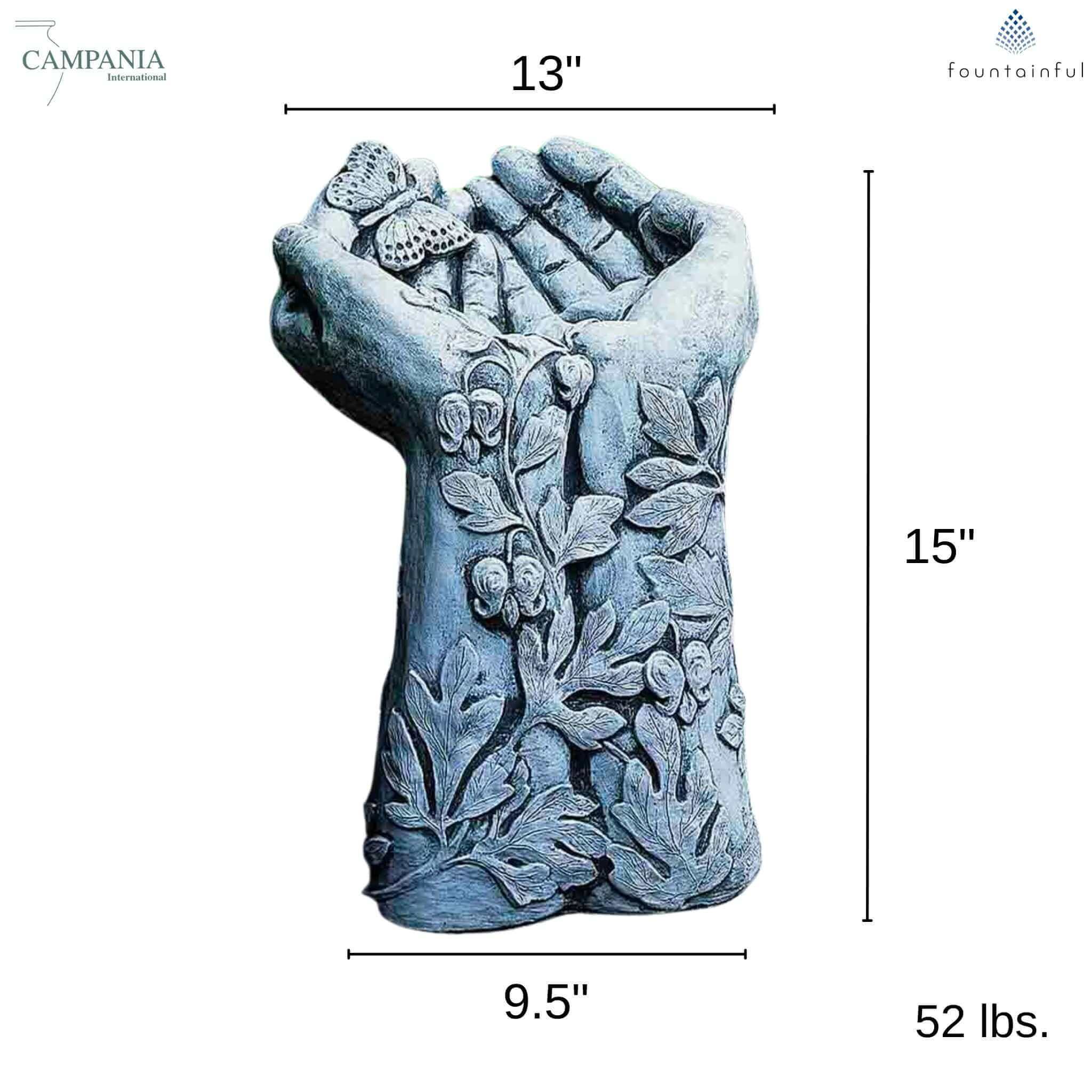 Mariposa Concrete Bird Bath - Campania #B033