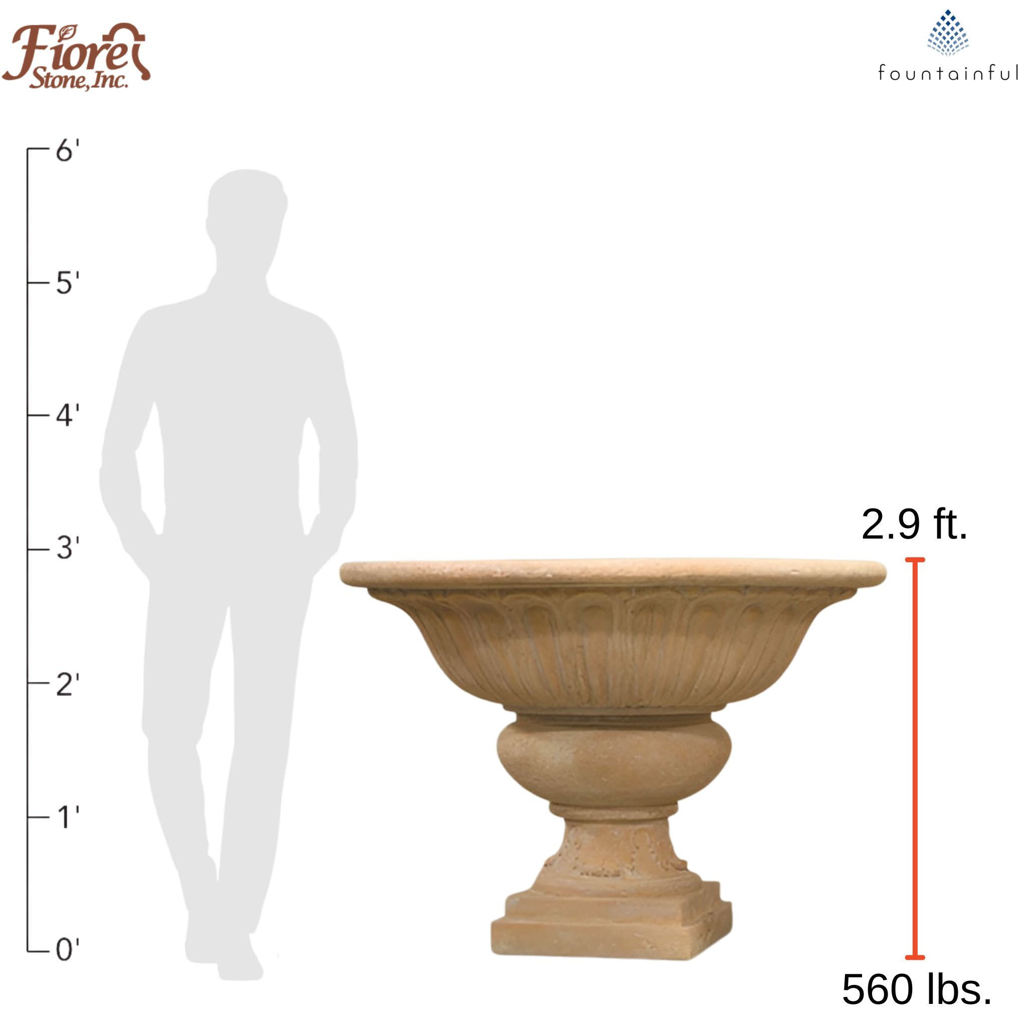 Formal Garden XL Concrete Planter - Fiore #309