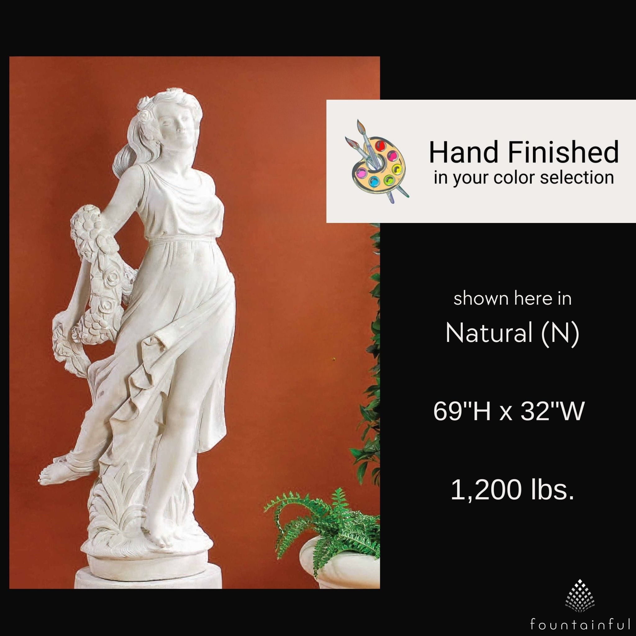 Dancer of the Roses Concrete Garden Statue - Giannini #880