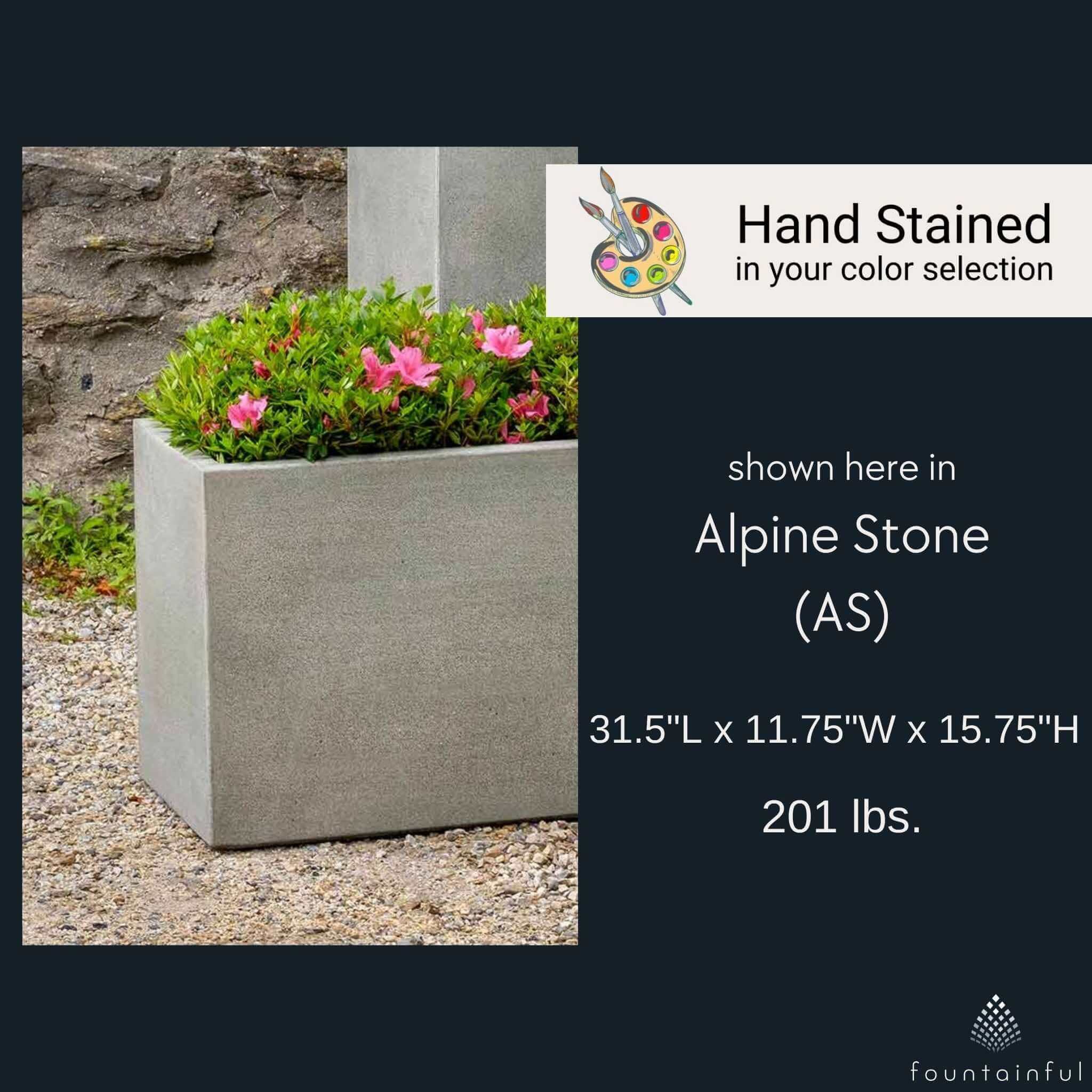 The Metro Concrete Box Planter - Campania #P905